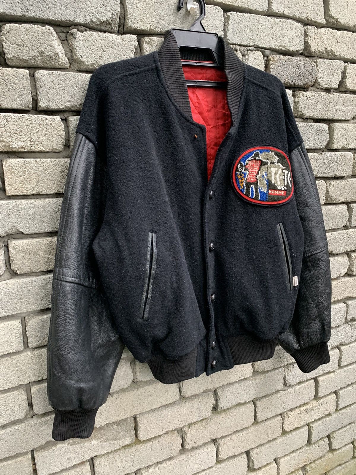Tete Homme Vintage Tete Homme Varsity Leather Jacket Size US L / EU 52-54 / 3 - 5 Thumbnail