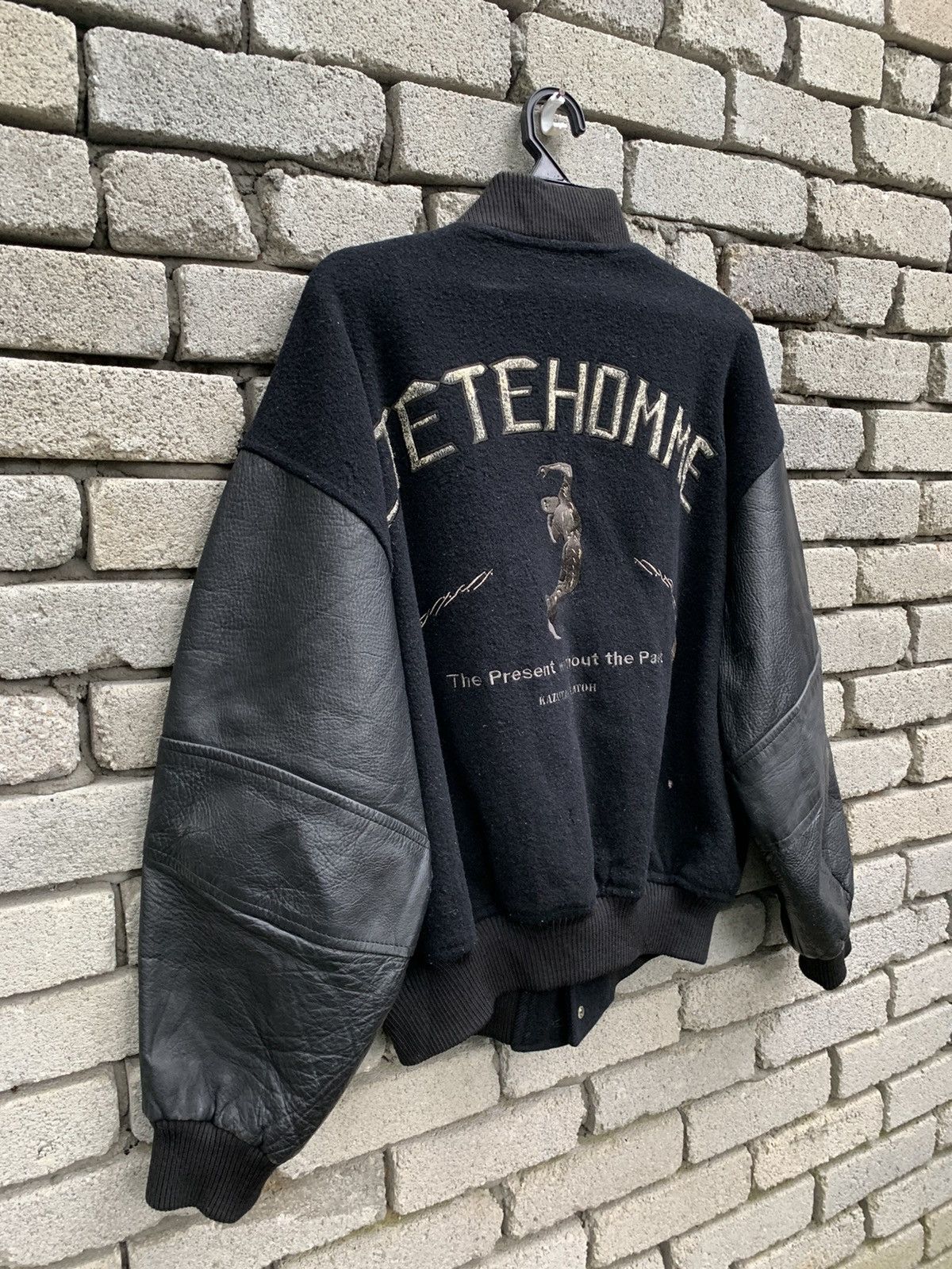 Tete Homme Vintage Tete Homme Varsity Leather Jacket Size US L / EU 52-54 / 3 - 8 Thumbnail