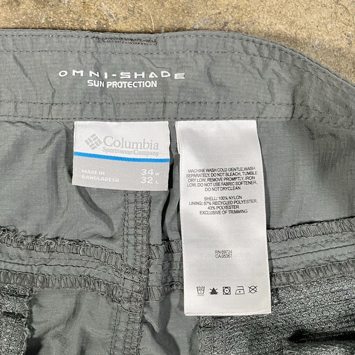 Columbia 2012 Grey Columbia ZipOff Cargo Nylon Pants Size US 34 / EU 50 - 5 Thumbnail