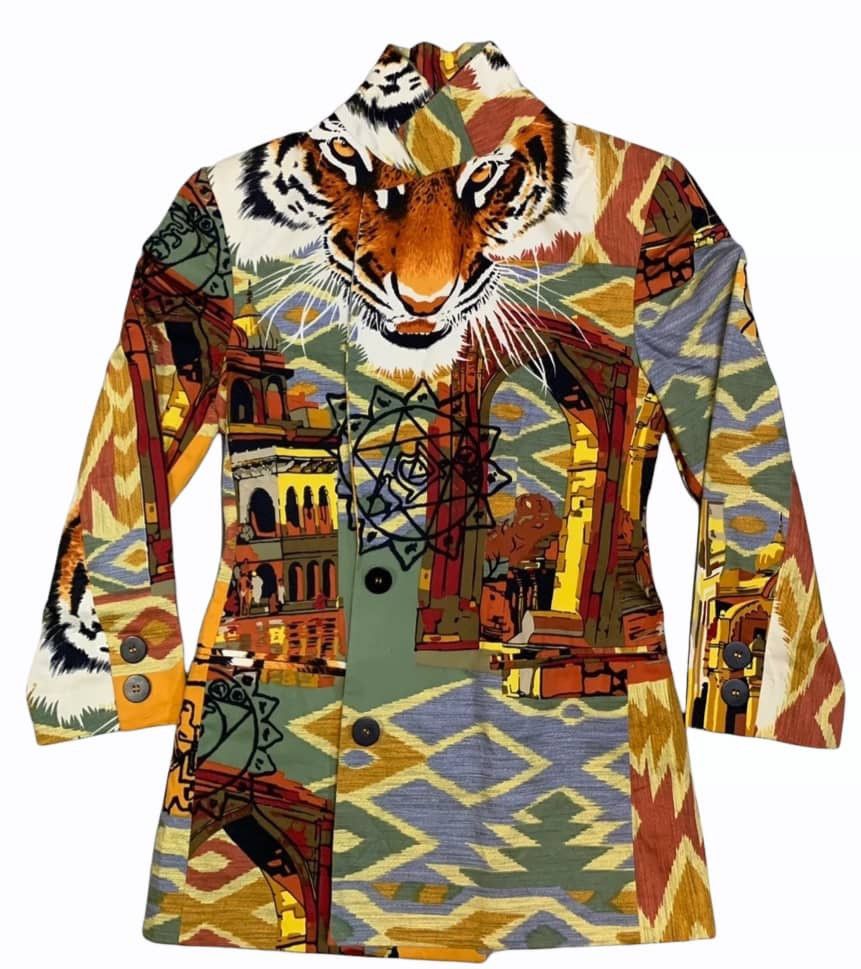 image of Byblos Full Printed Blazer Made In Italy, Women's (Size Small)
