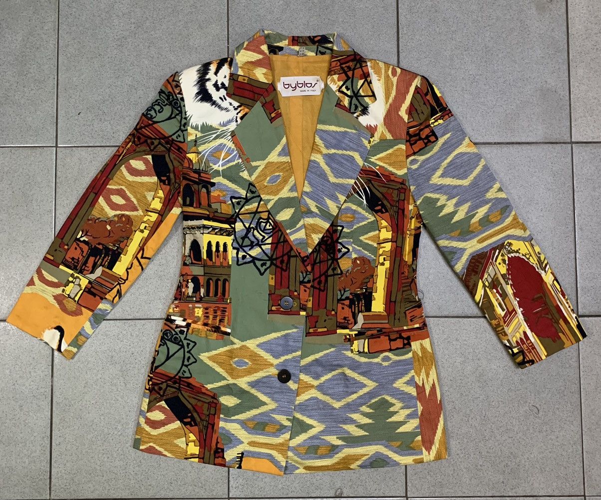 Byblos Rare🔥🔥 Byblos Full Printed Blazer Made In Italy Size S / US 4 / IT 40 - 20 Thumbnail