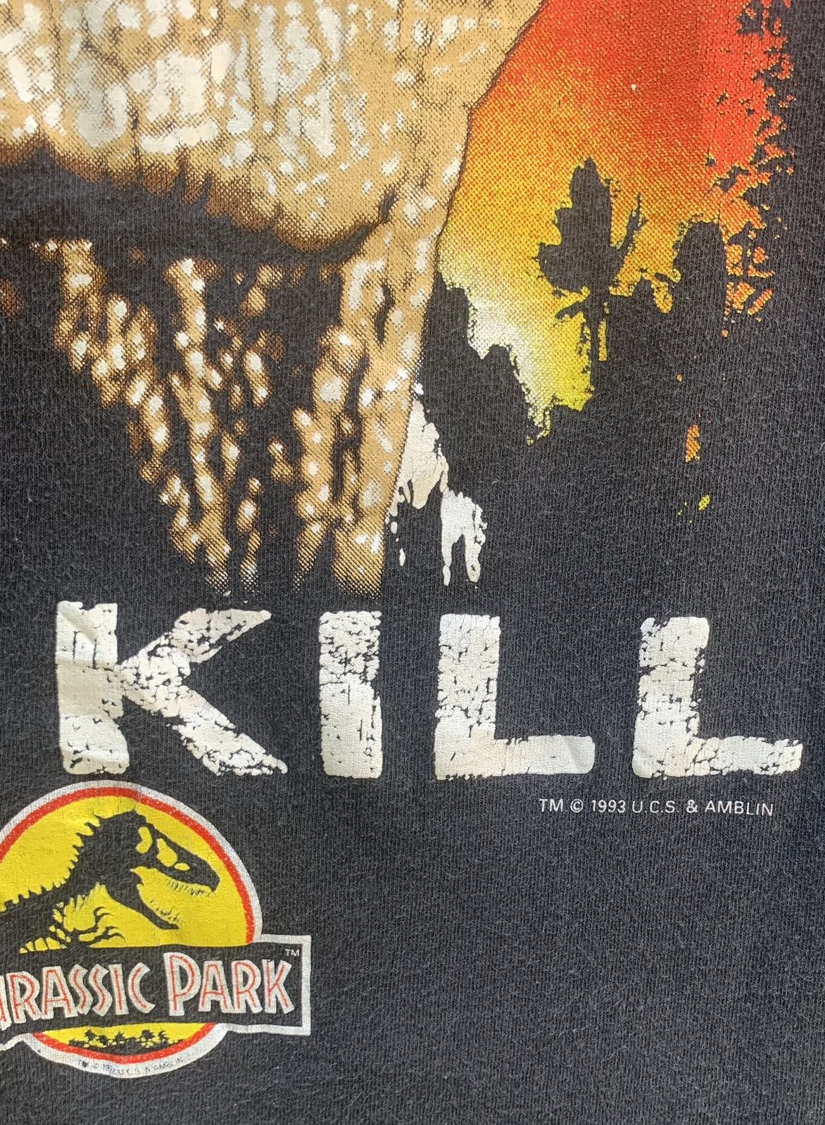 Vintage Rare!! Vintage 90s Jurassic Park Awesome To Kill T Shirt Size US M / EU 48-50 / 2 - 10 Thumbnail