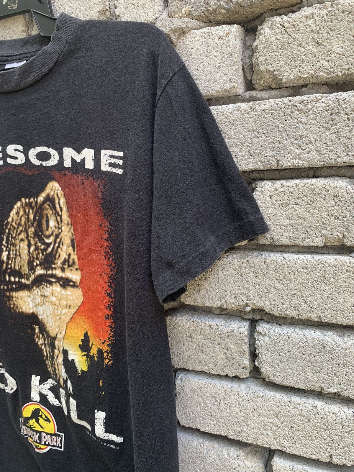 Vintage Rare!! Vintage 90s Jurassic Park Awesome To Kill T Shirt Size US M / EU 48-50 / 2 - 8 Thumbnail