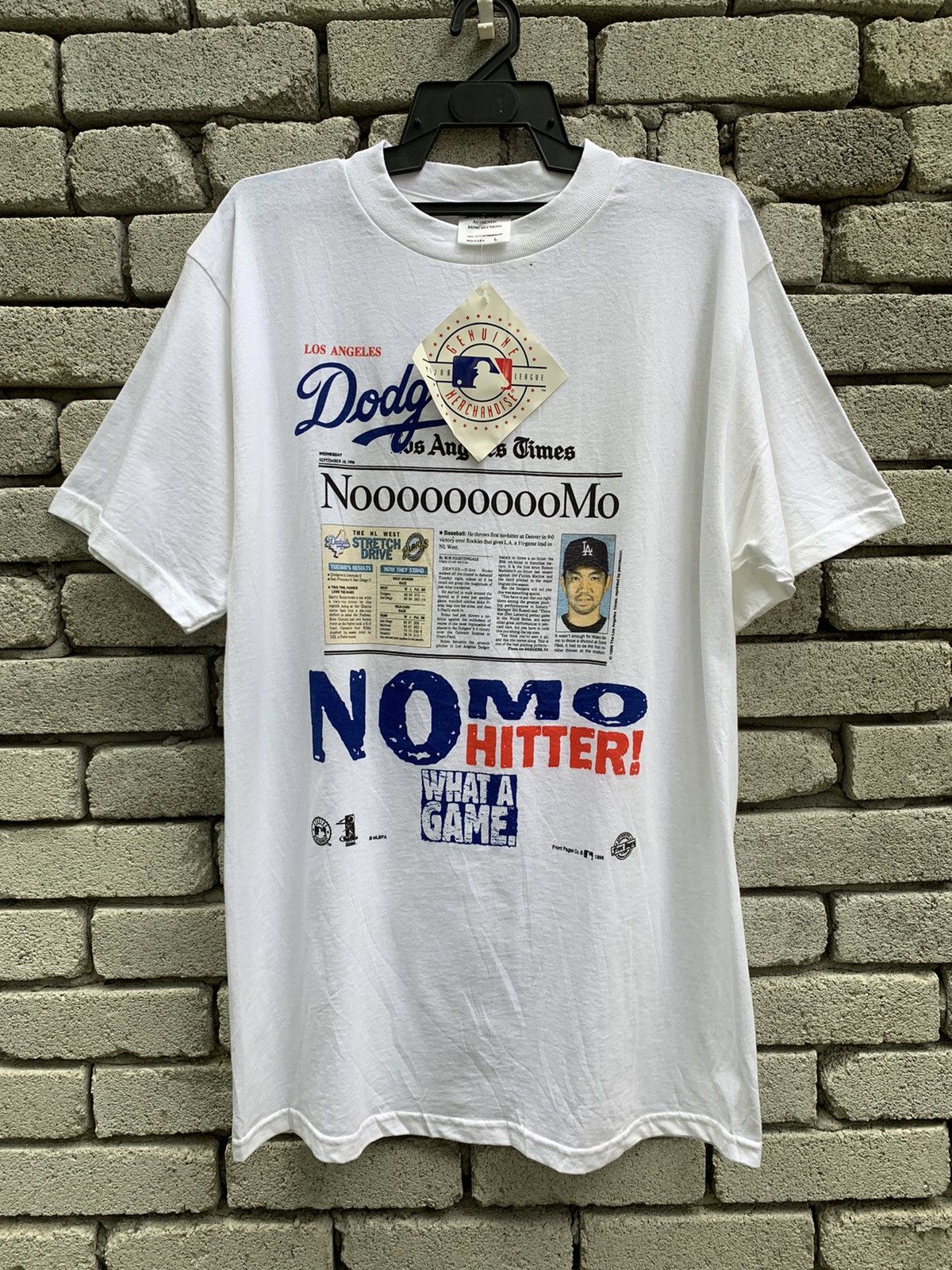 MLB Vintage Front Page LA Dodgers No More Hitter N.W.T Tee Size US L / EU 52-54 / 3 - 3 Thumbnail