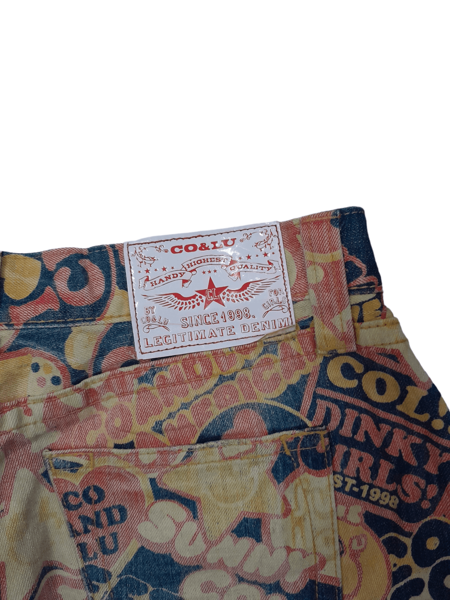 Japanese Brand Co & Lu Fullprint Denim like Hysteric Style (E630) Size US 33 - 3 Thumbnail