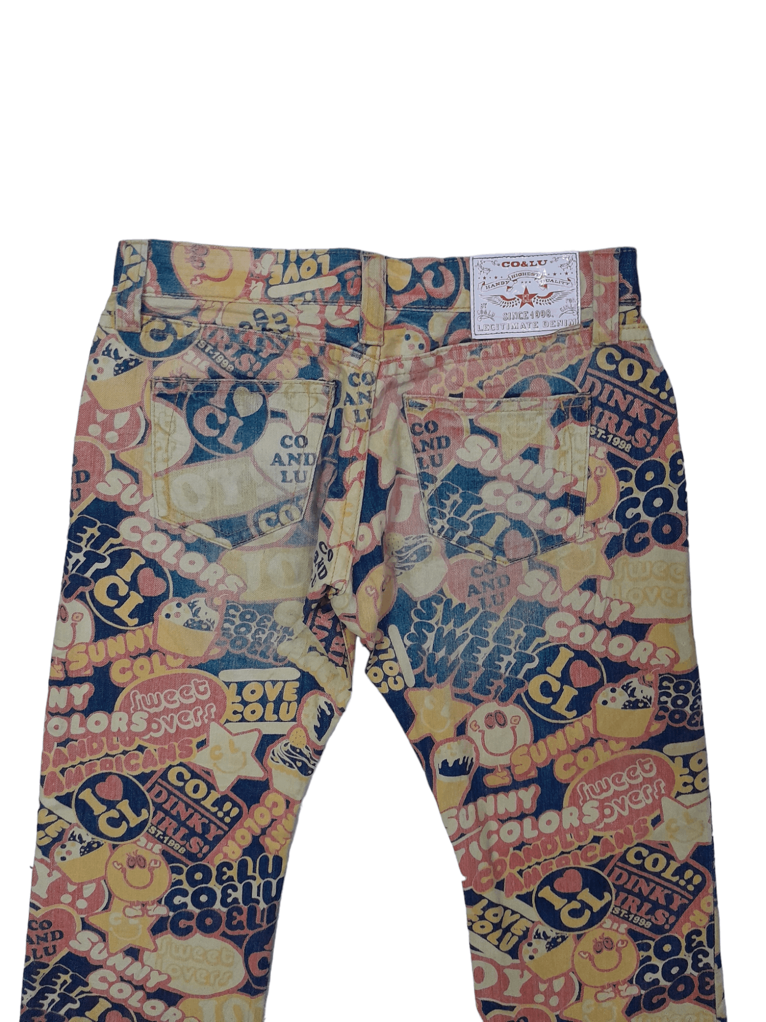 Japanese Brand Co & Lu Fullprint Denim like Hysteric Style (E630) Size US 33 - 2 Thumbnail