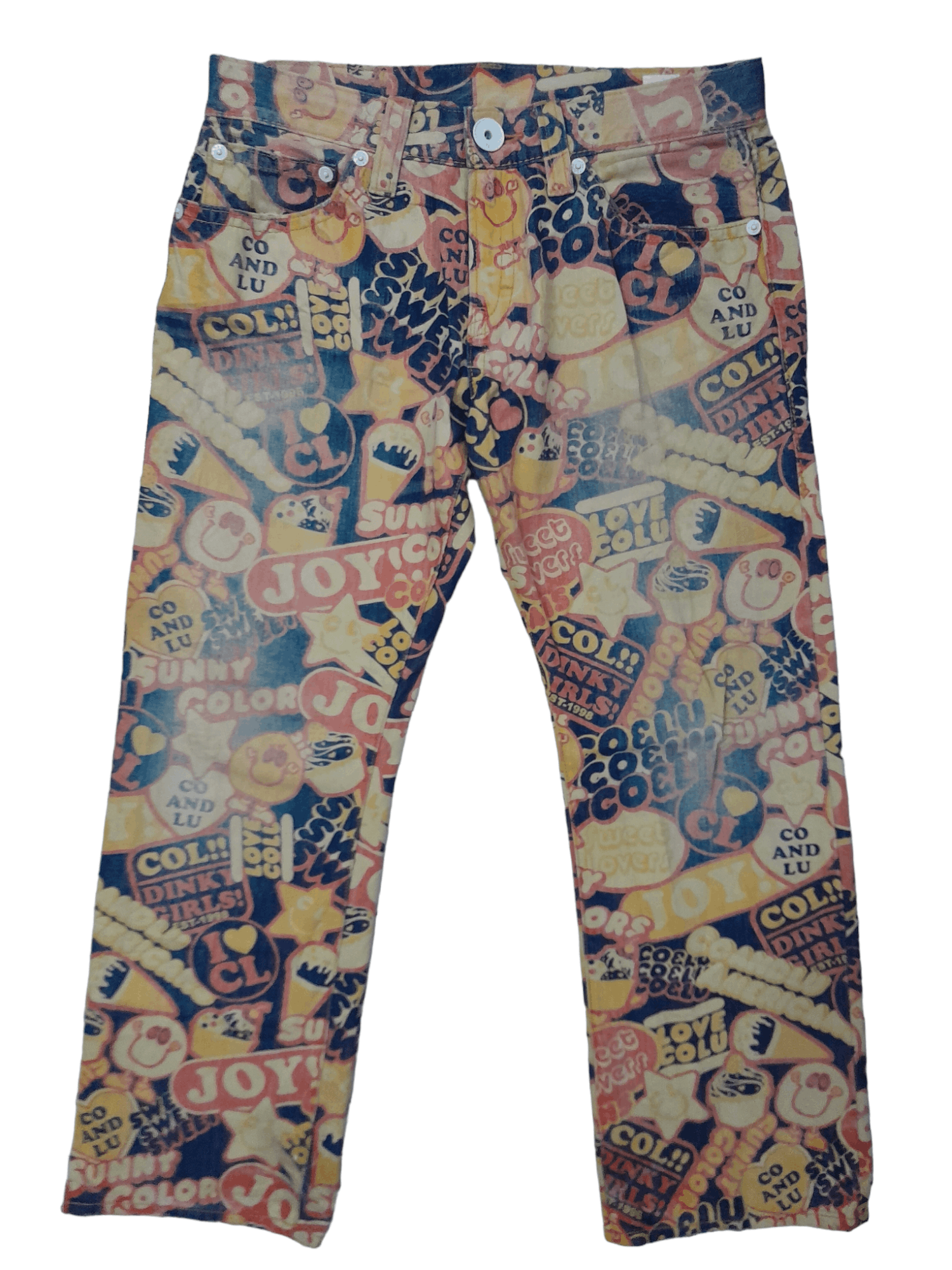 Japanese Brand Co & Lu Fullprint Denim like Hysteric Style (E630) Size US 33 - 4 Thumbnail