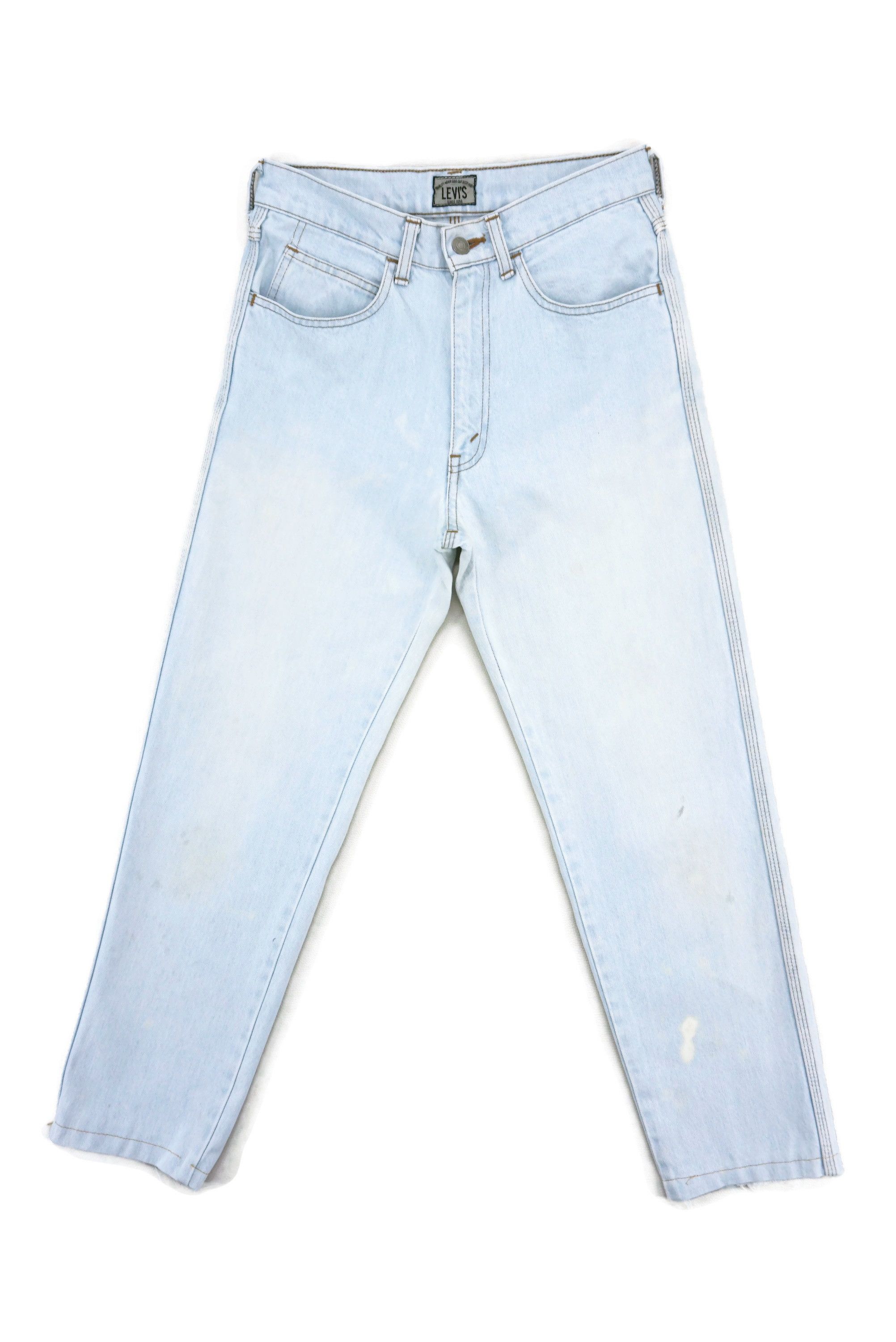 image of Levis x Rodeo 636 Big E High Waisted Tapered Faded Wash Jeans in Blue, Women's (Size 28)