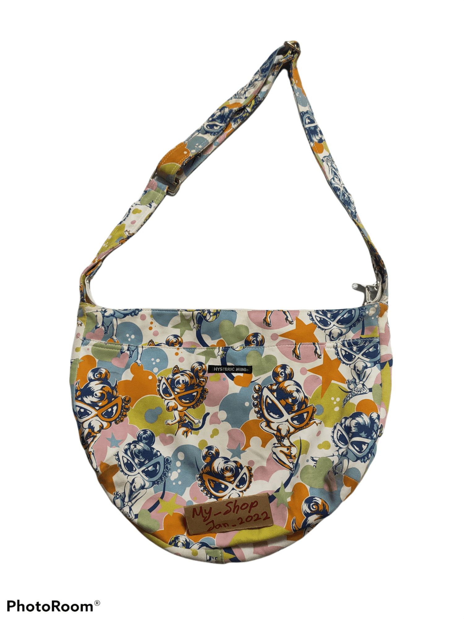 image of Hysteric Glamour X Hysteric Mini Sling Bag Full Print in White Pink, Men's