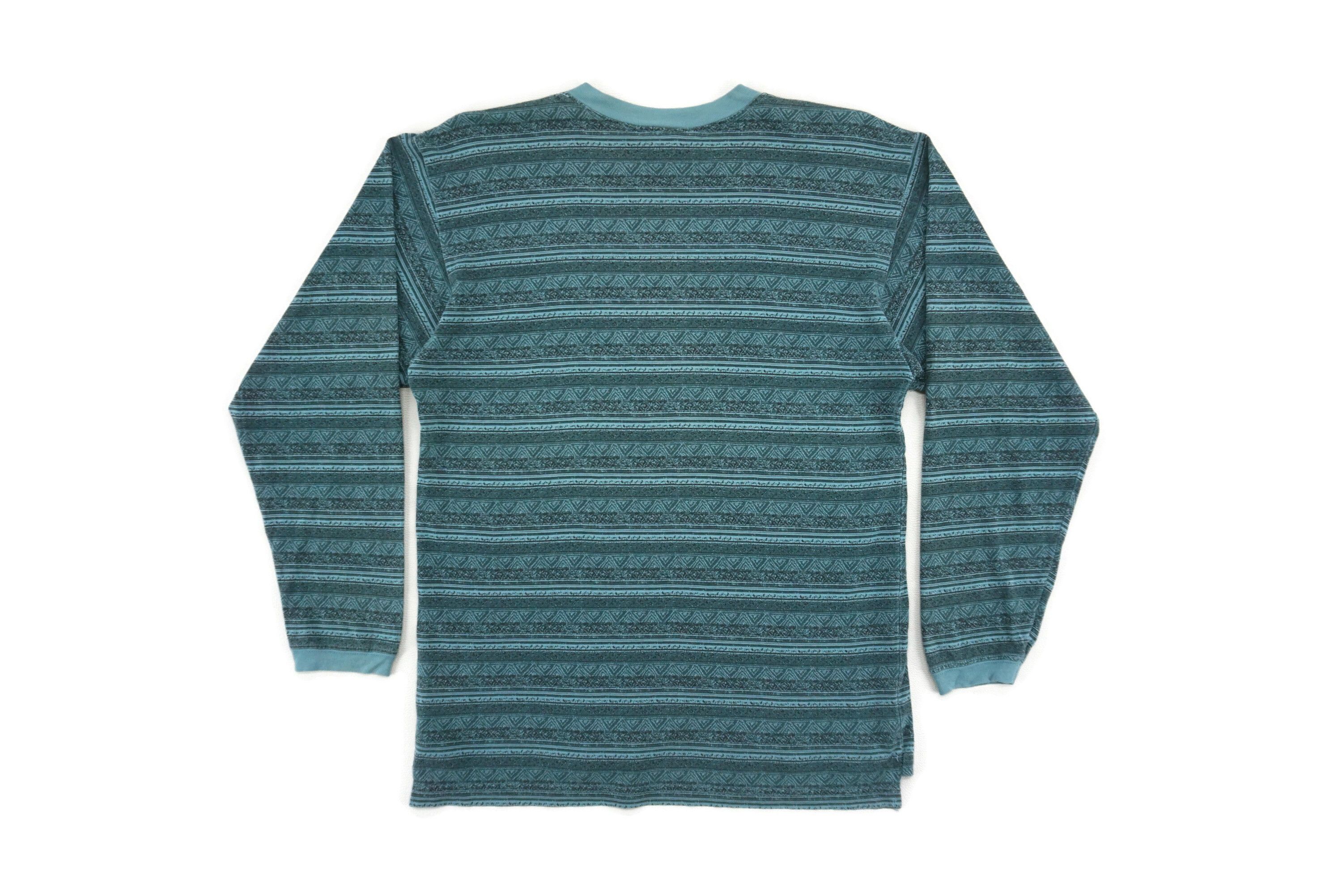 image of Gramicci x Made In USA Tribal Navajo Full Print Stripe Tee Usa Made in Green, Women's (Size XL)