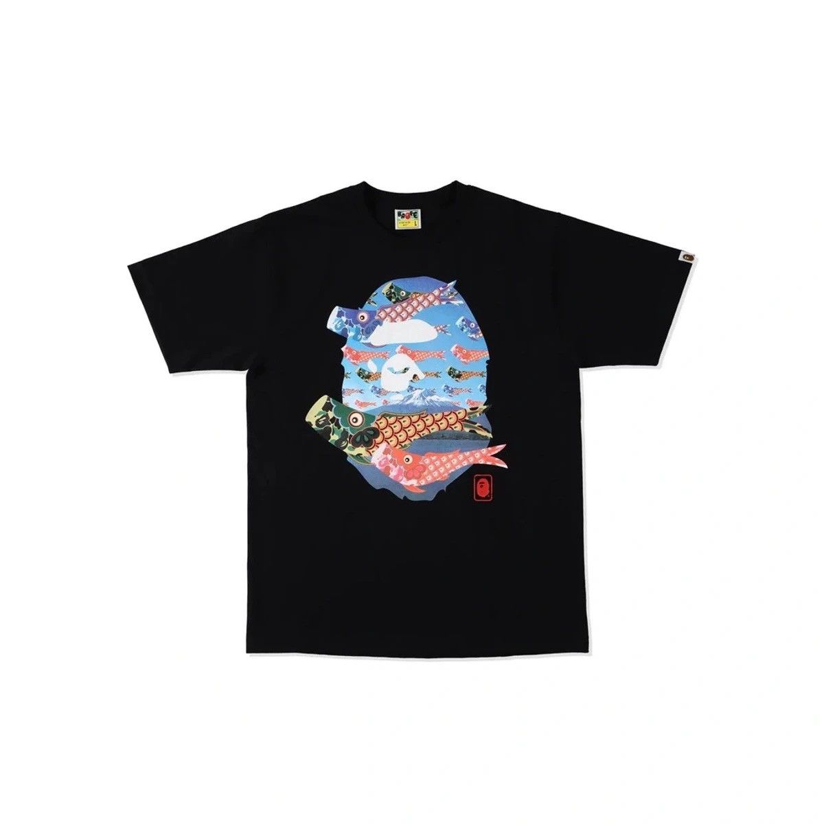 Bape SALE?BAPE Koinobori Carp Flags Ape Head Tee Black | Grailed