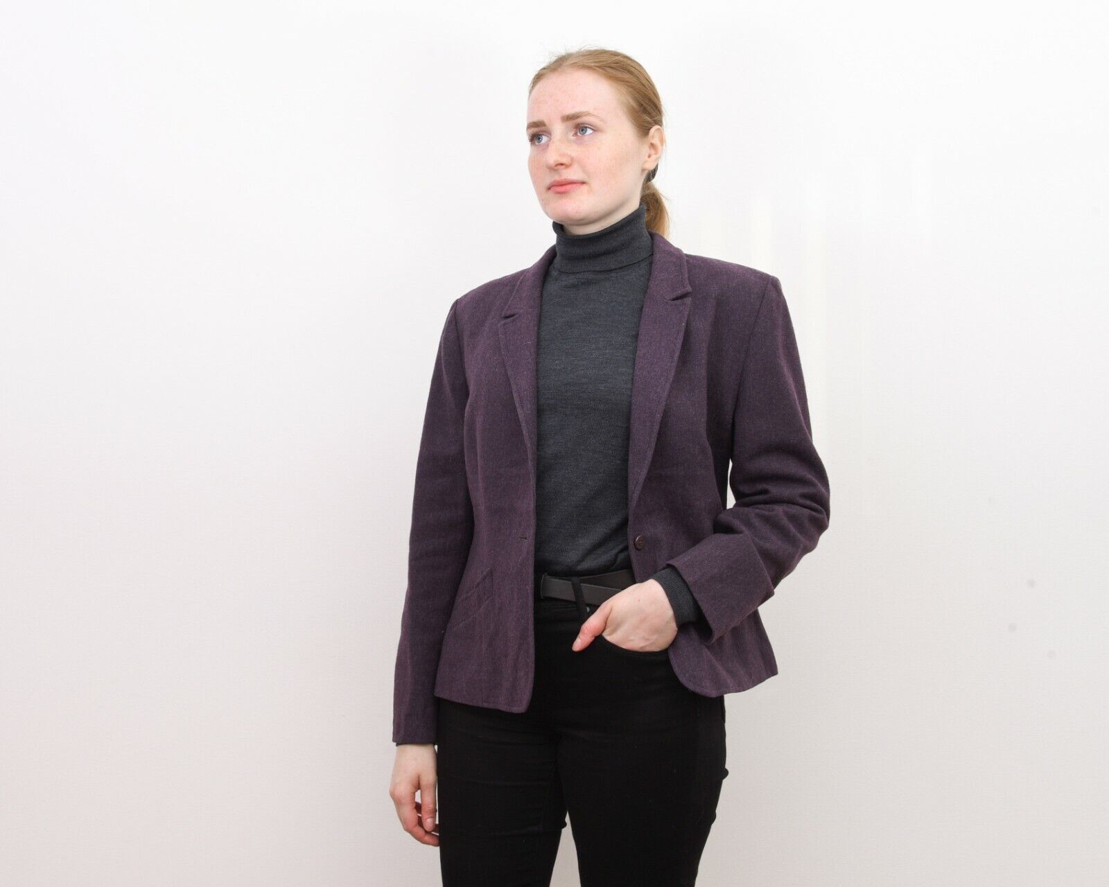 Pendleton × Vintage 90's Women's L M Purple Wool Blazer Jacket Made In USA Size M / US 6-8 / IT 42-44 - 1 Thumbnail