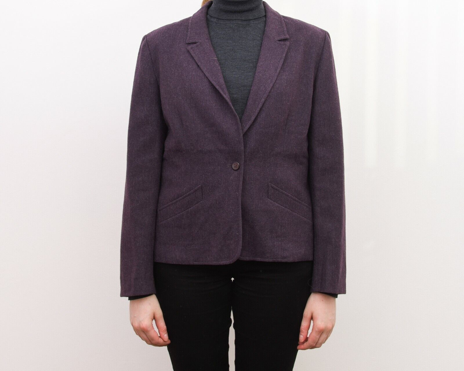 Pendleton × Vintage 90's Women's L M Purple Wool Blazer Jacket Made In USA Size M / US 6-8 / IT 42-44 - 2 Thumbnail