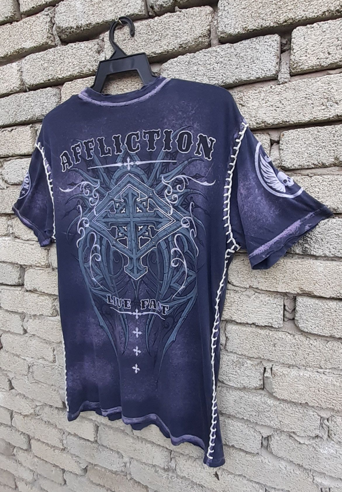 Affliction AFFLICTION LIVE FAST DISTRESSED STYLE T SHIRT Size US M / EU 48-50 / 2 - 7 Thumbnail