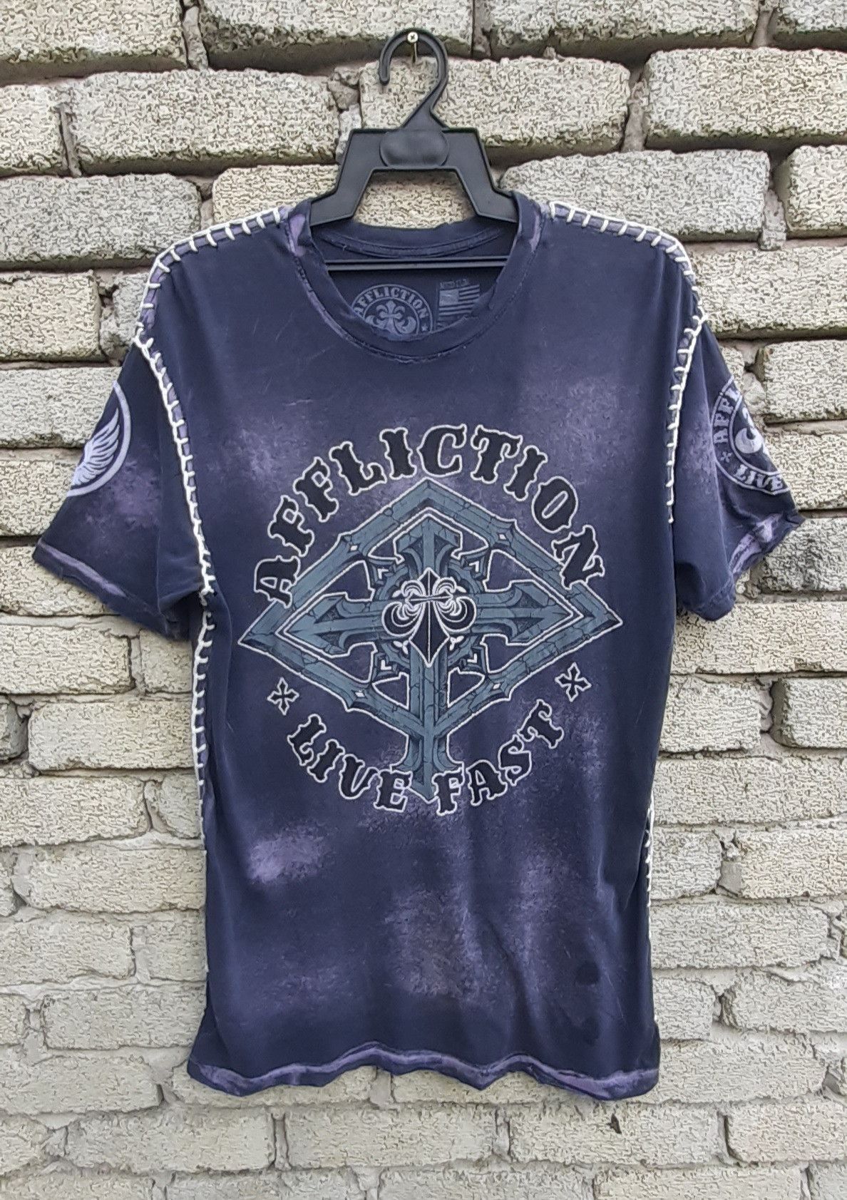 Affliction AFFLICTION LIVE FAST DISTRESSED STYLE T SHIRT Size US M / EU 48-50 / 2 - 2 Thumbnail