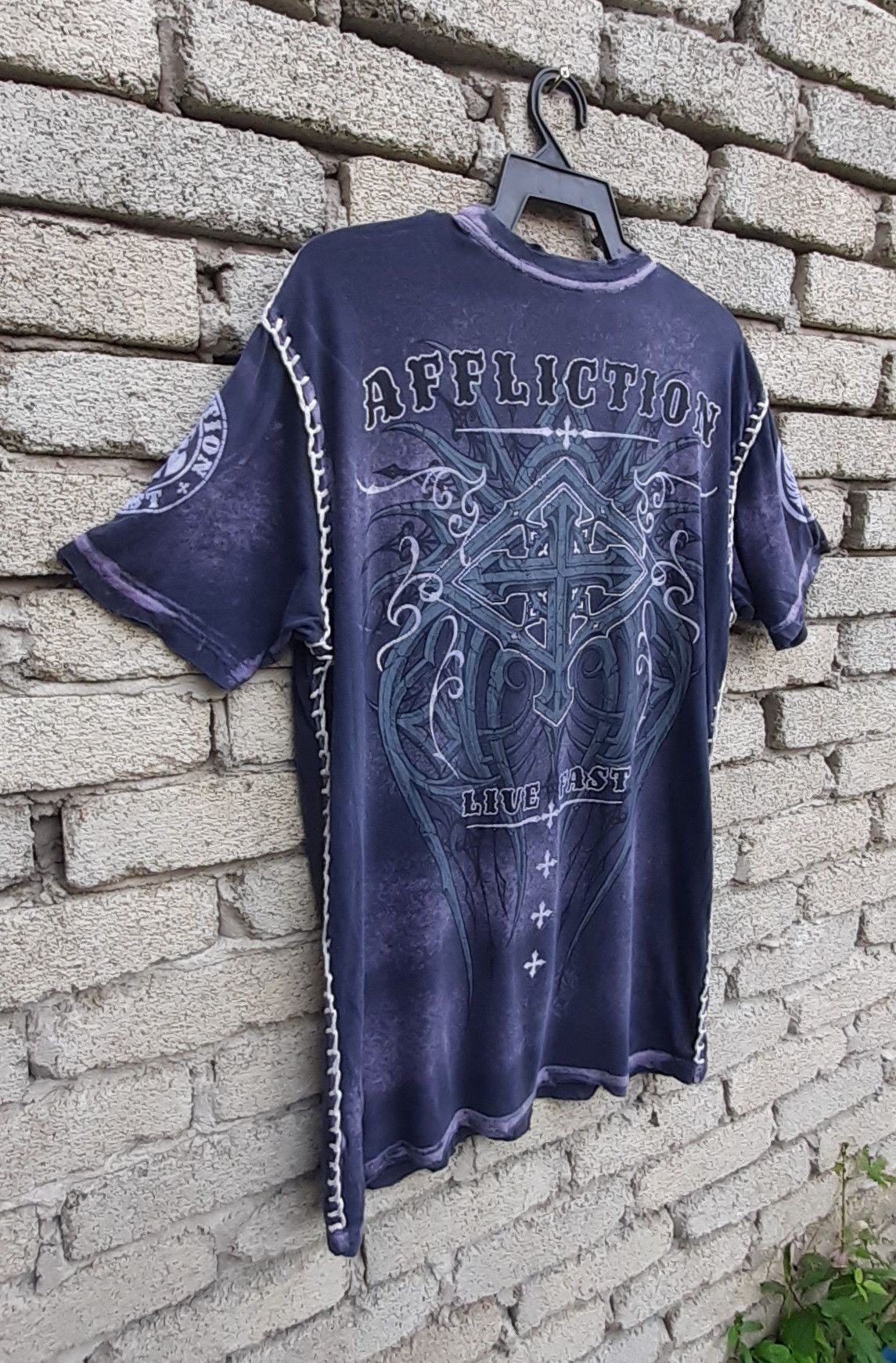 Affliction AFFLICTION LIVE FAST DISTRESSED STYLE T SHIRT Size US M / EU 48-50 / 2 - 6 Thumbnail