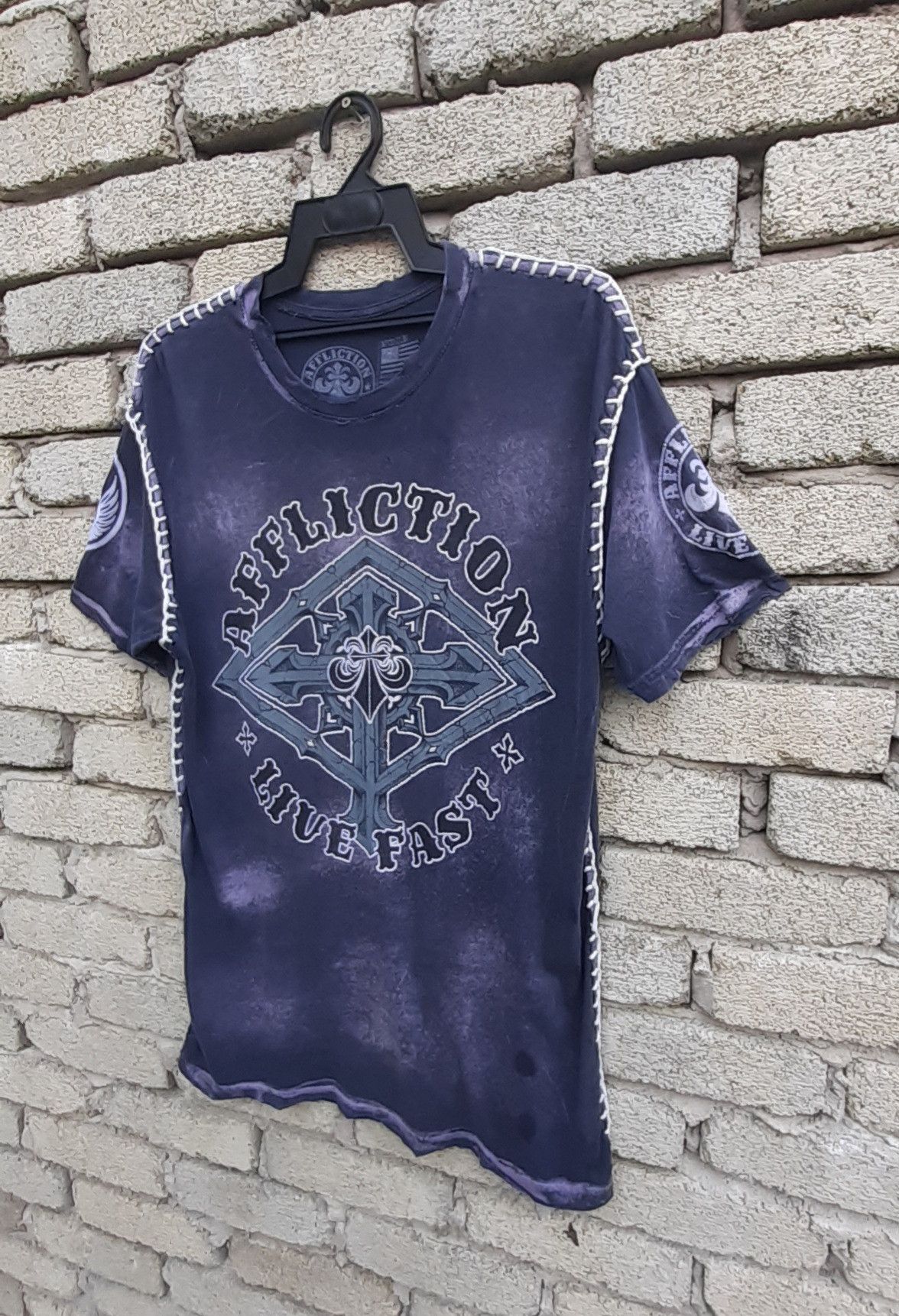 Affliction AFFLICTION LIVE FAST DISTRESSED STYLE T SHIRT Size US M / EU 48-50 / 2 - 4 Thumbnail