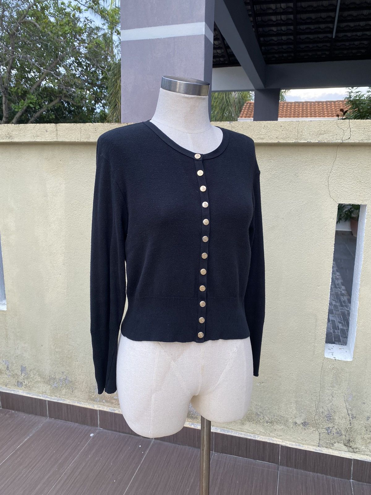 agnes b. black cardigan Size M / US 6-8 / IT 42-44 - 2 Thumbnail
