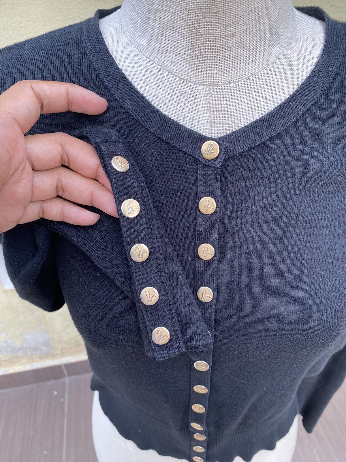 agnes b. black cardigan Size M / US 6-8 / IT 42-44 - 5 Thumbnail