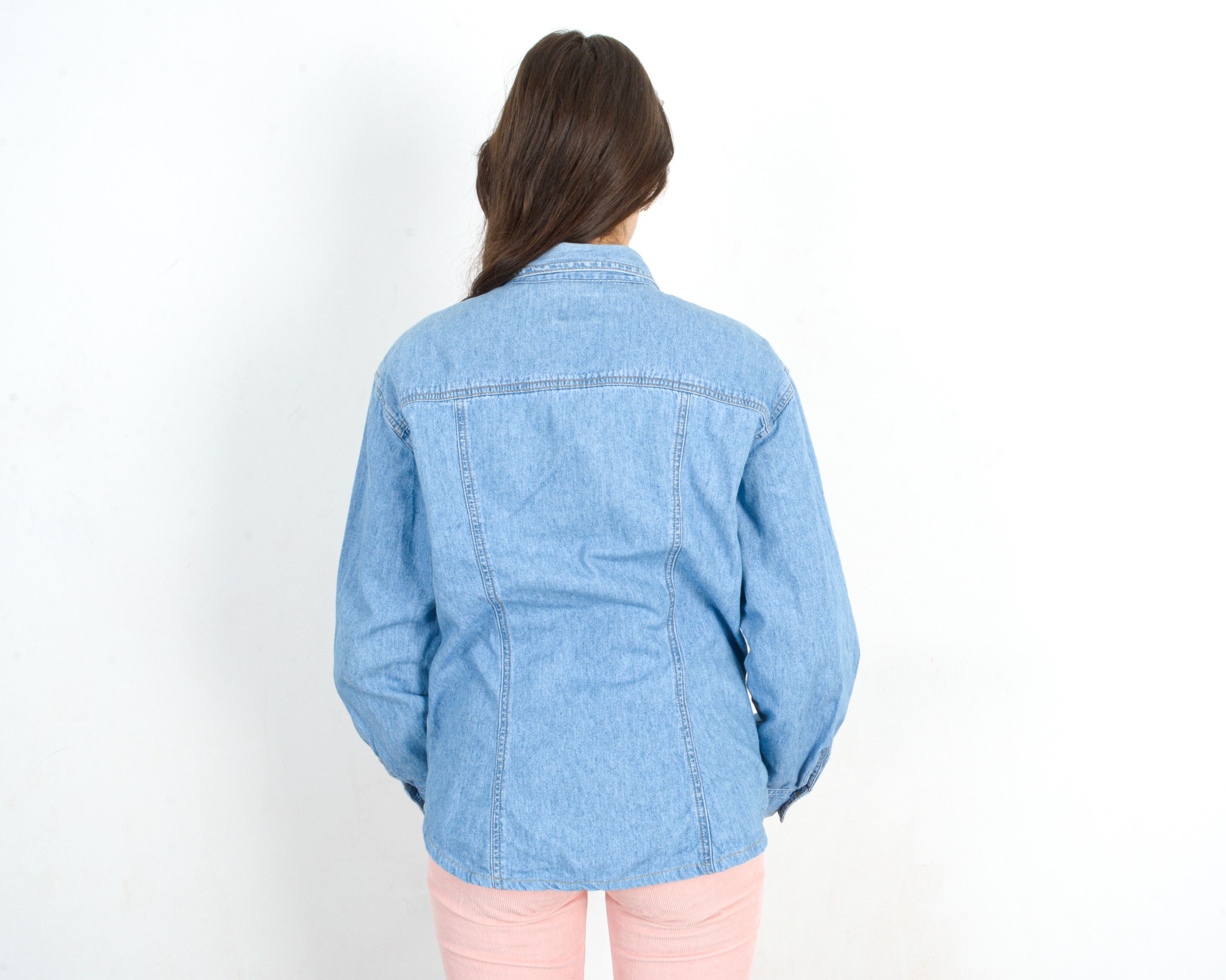 Other × Vintage BRAM'S PARIS Denim Jean Jacket Pearl Snap Buttons Over Shirt Size M / US 6-8 / IT 42-44 - 5 Thumbnail