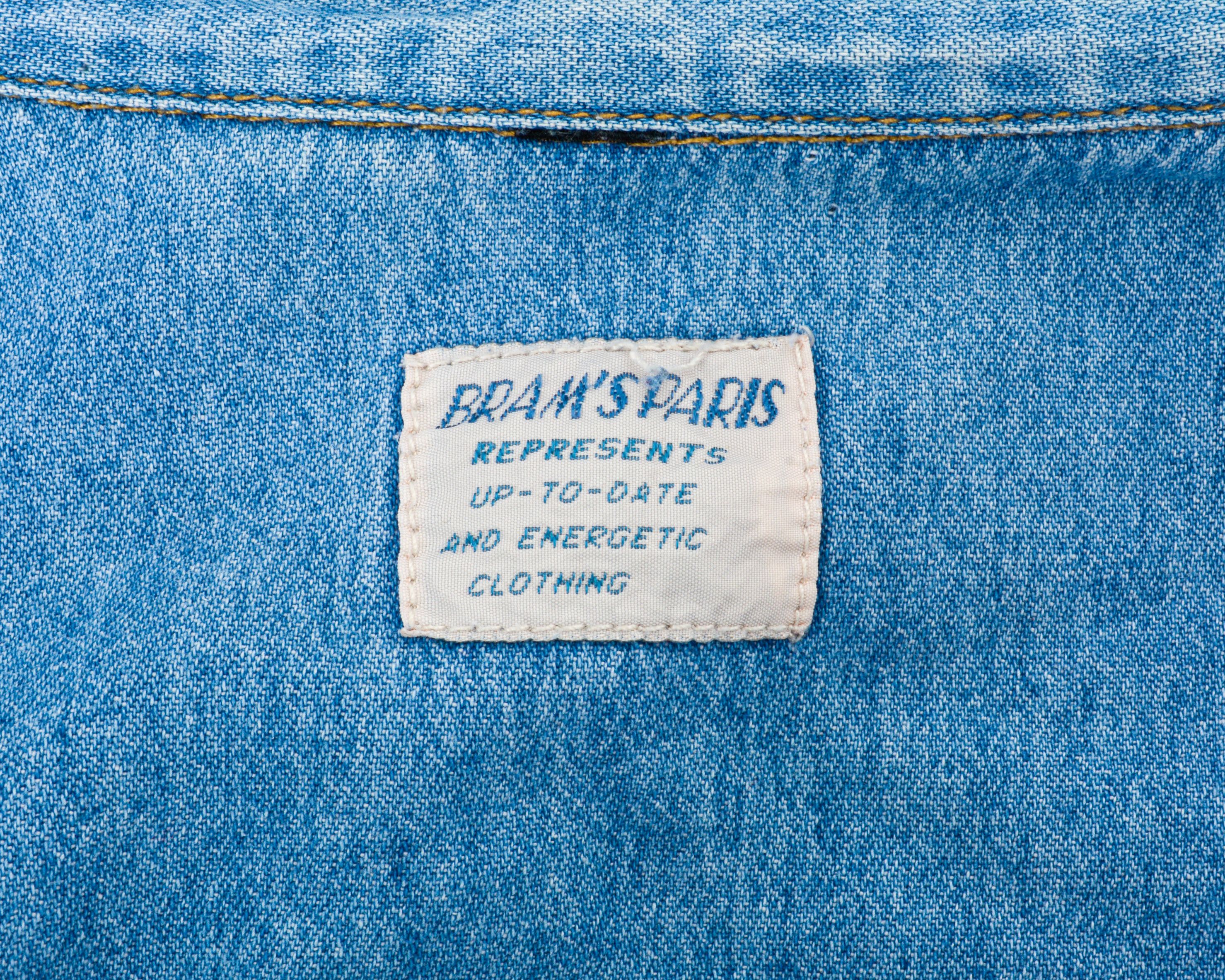 Other × Vintage BRAM'S PARIS Denim Jean Jacket Pearl Snap Buttons Over Shirt Size M / US 6-8 / IT 42-44 - 6 Thumbnail