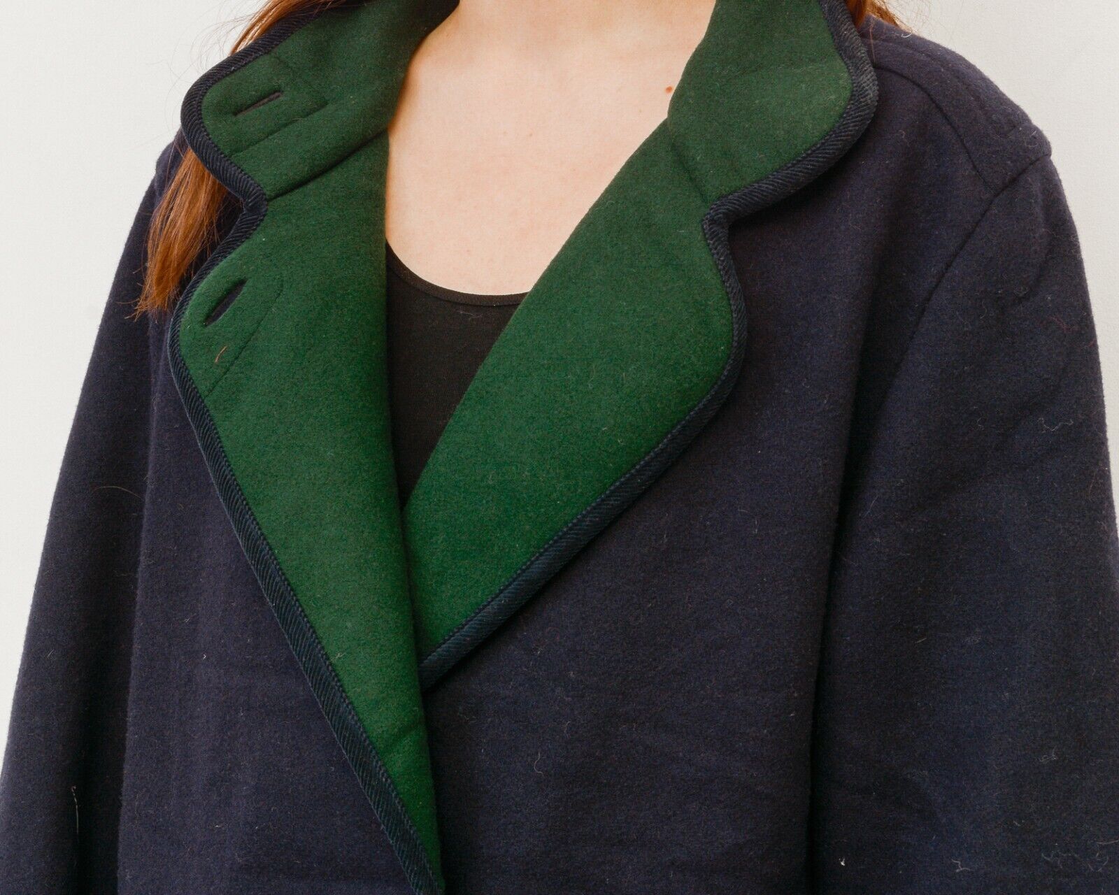 Schneiders × Vintage Schneidrs Loden Wool Coat Jacket Overcoat Blue Green Warm Size L / US 10 / IT 46 - 6 Thumbnail