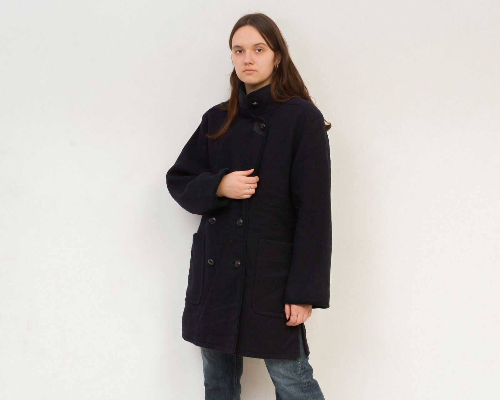Schneiders × Vintage Schneidrs Loden Wool Coat Jacket Overcoat Blue Green Warm Size L / US 10 / IT 46 - 3 Thumbnail