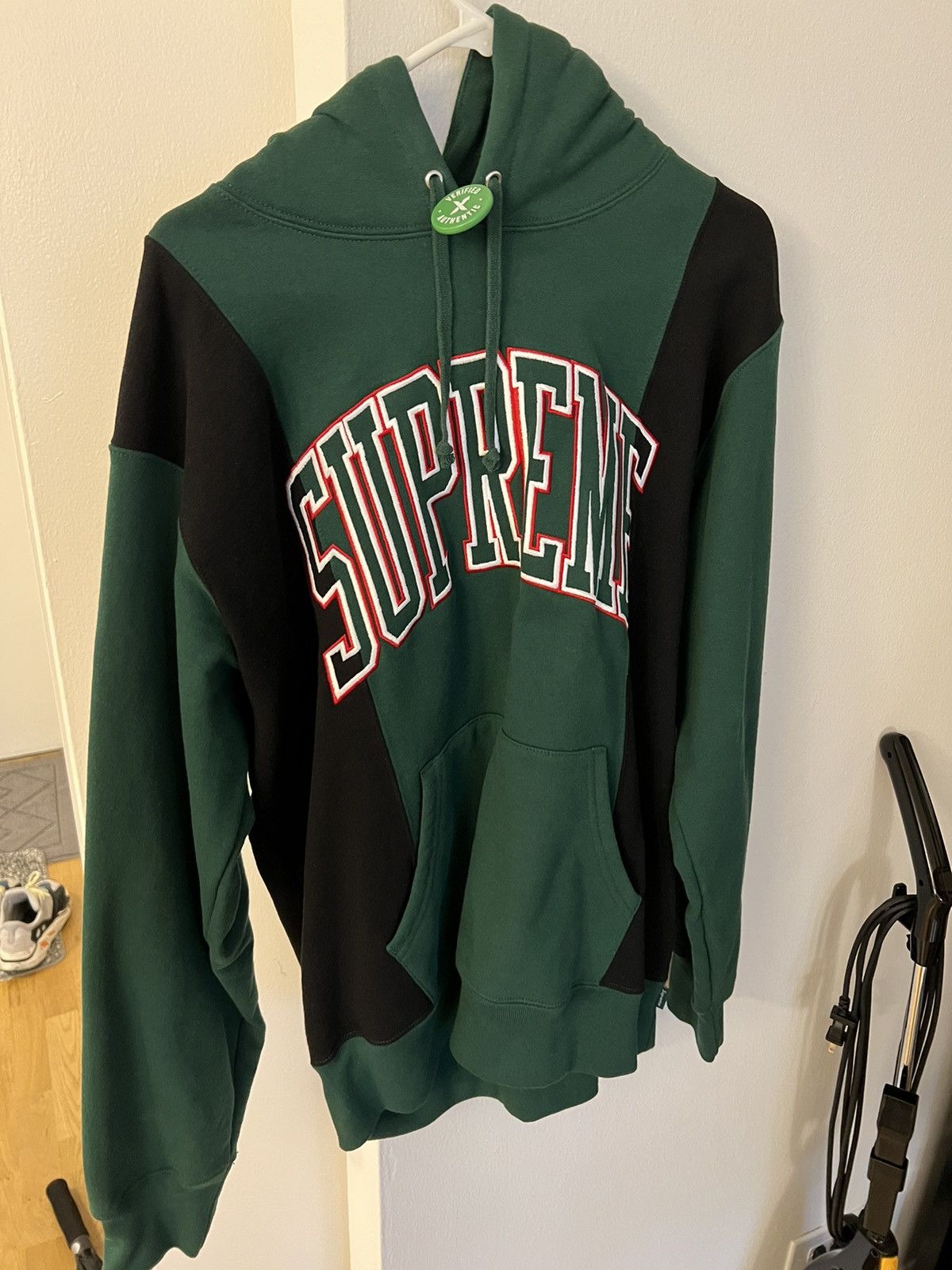 Supreme paneled arc hooded sweatshirt deals