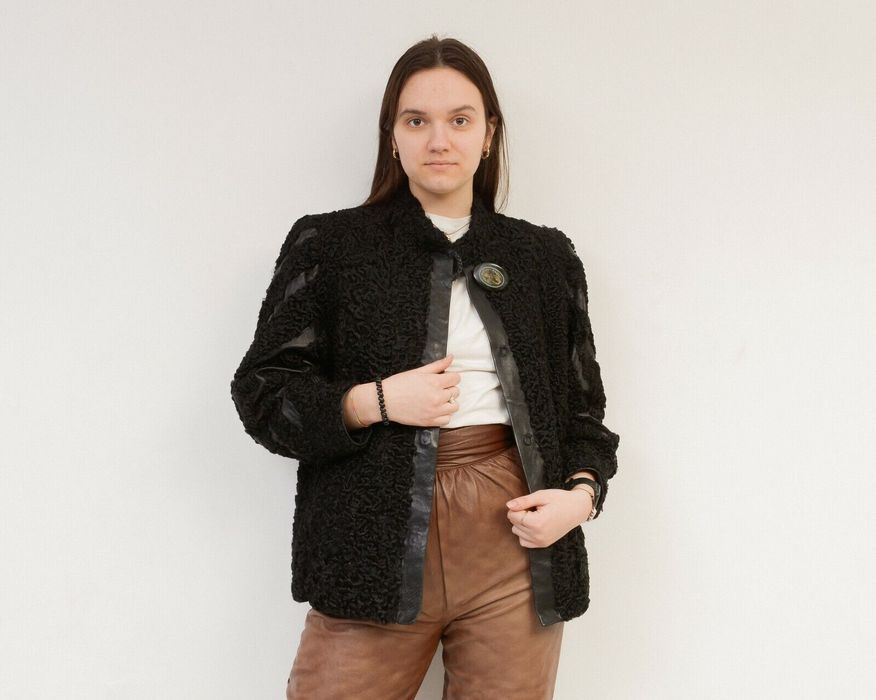 Vintage Calfskin & Fur Lined Leather Jacket