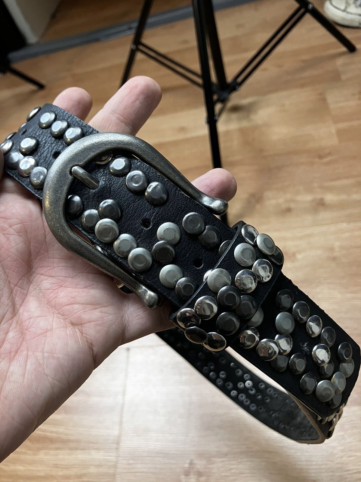 Japanese Brand × Vintage Japanese Vintage BB Style Steel Leather Belt Size ONE SIZE - 4 Thumbnail