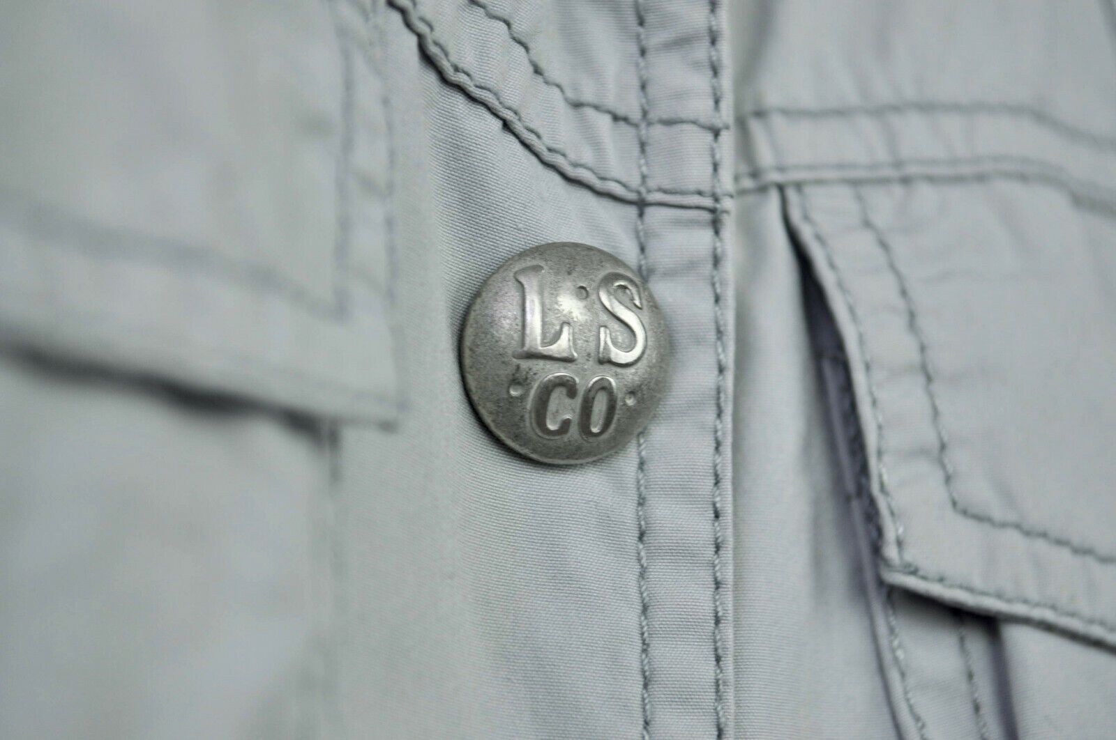 Levi's Women L 100% Cotton Button Up Jacket Lightweight Blazer Coat Size L / US 10 / IT 46 - 3 Thumbnail