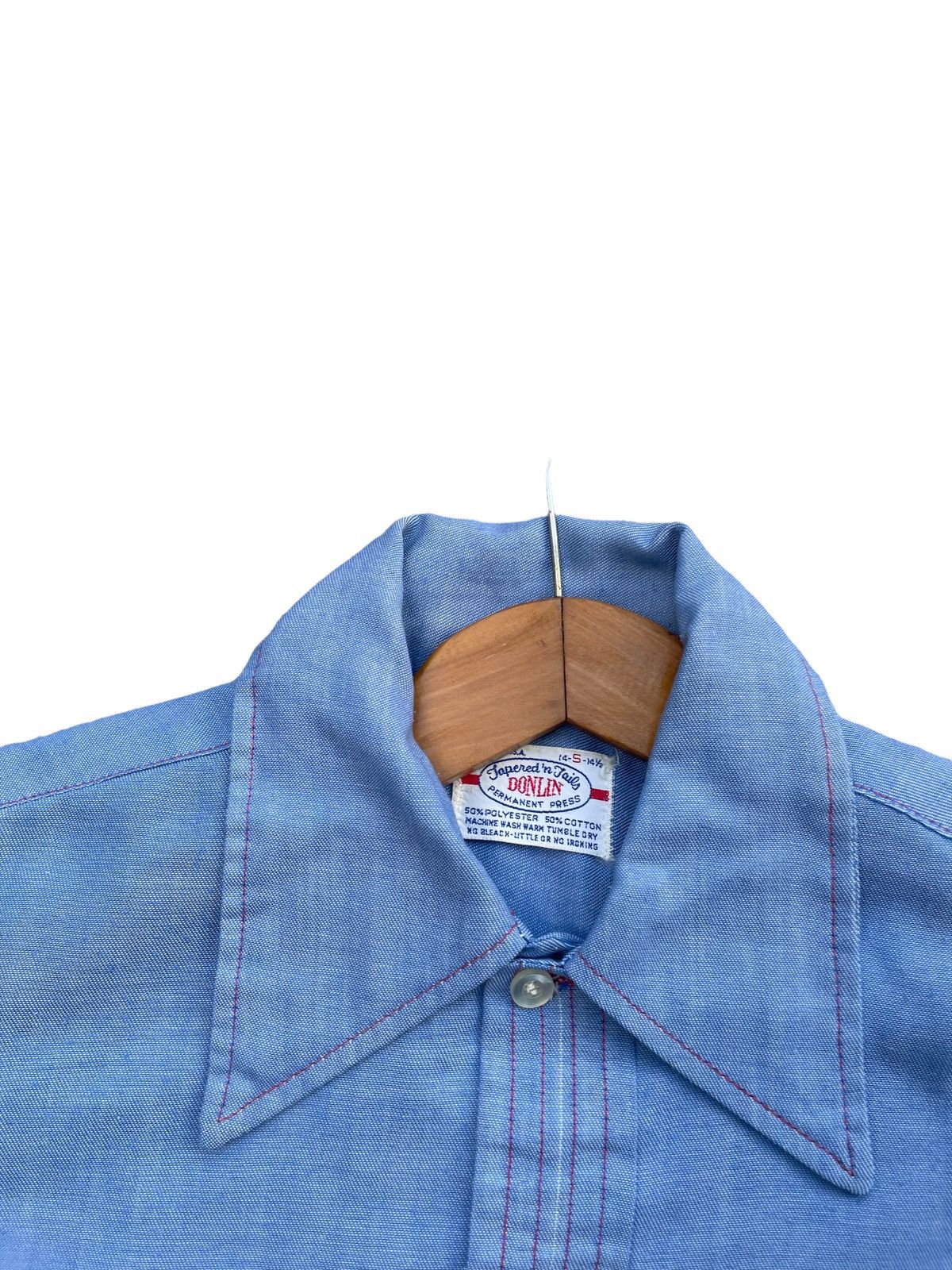 Vintage Vintage 70’s Donlin Permanent Press Selvedge Shirt Size US M / EU 48-50 / 2 - 7 Thumbnail