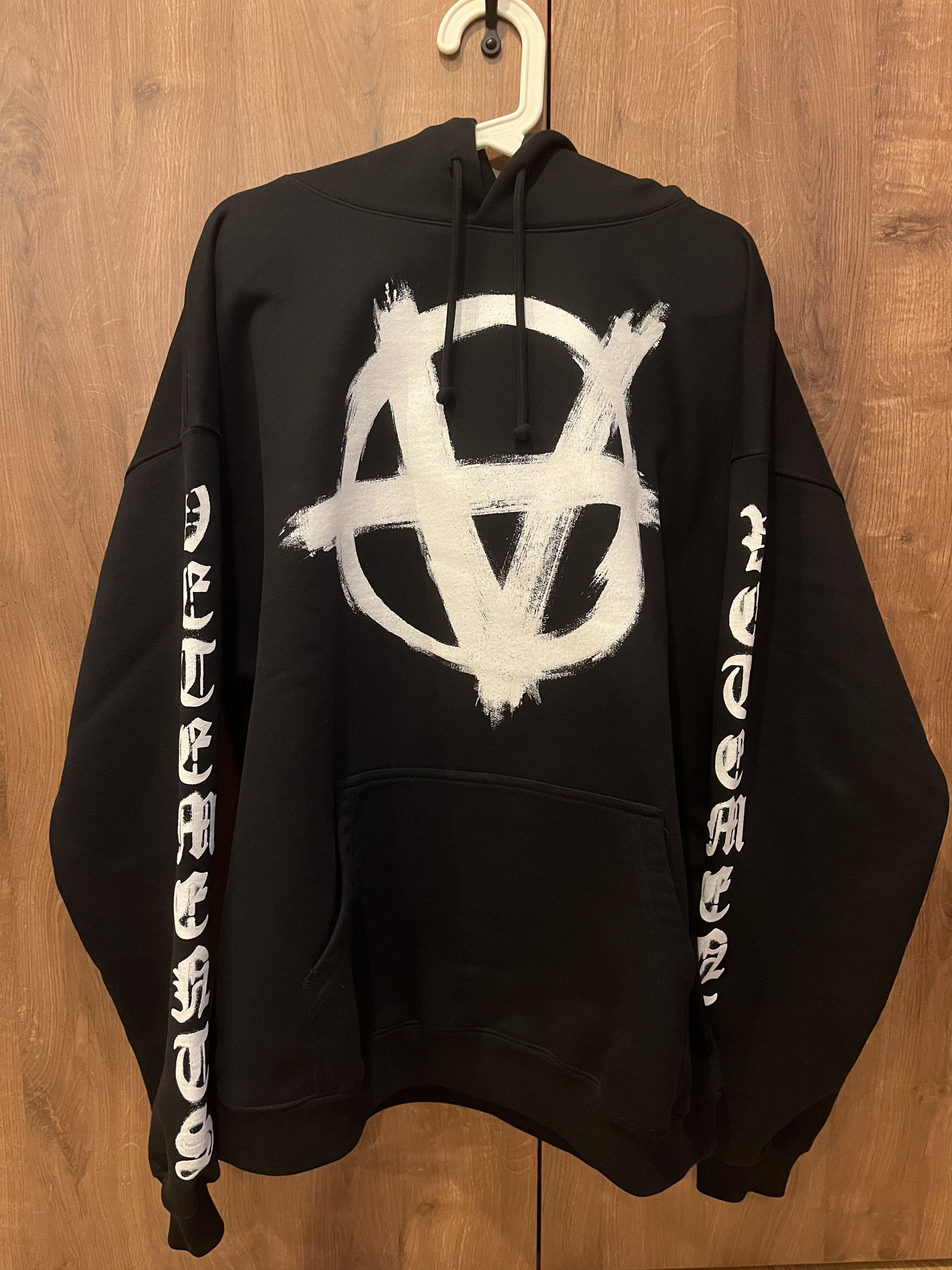 Vetements VETEMENTS Double Anarchy Hoodie | Grailed