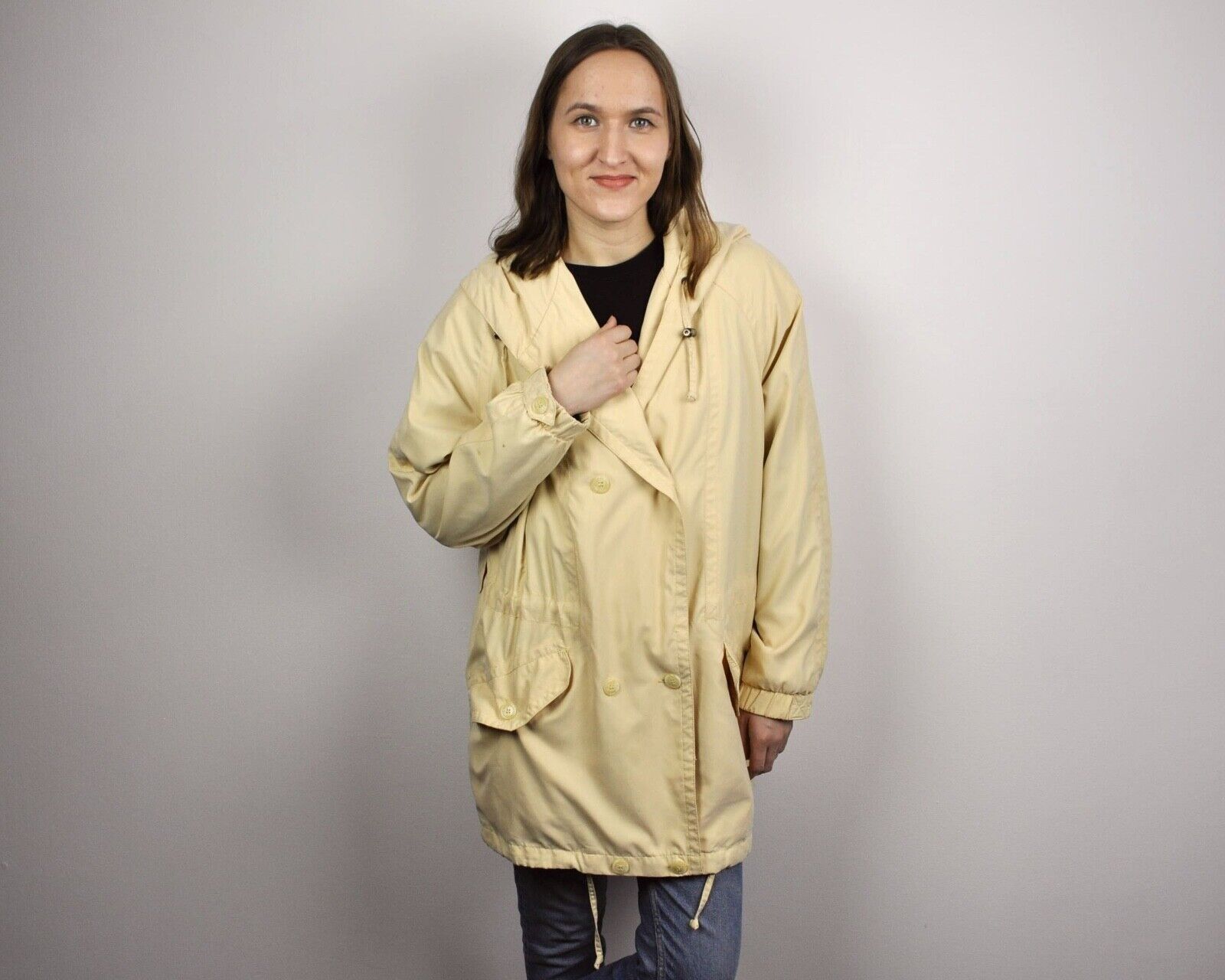 London Fog × Vintage London Fog Women's M Raincoat Parka Jacket Double Breasted Size M / US 6-8 / IT 42-44 - 2 Thumbnail