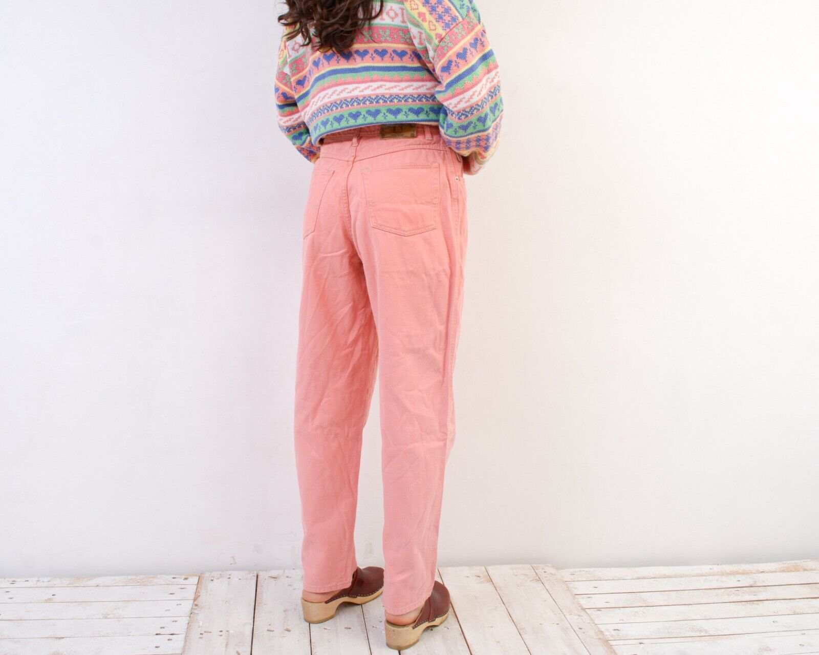 Vintage Pink Jeans Trousers Pants Bottoms W30 L31 High Wasted Size 30" / US 8 / IT 44 - 3 Thumbnail