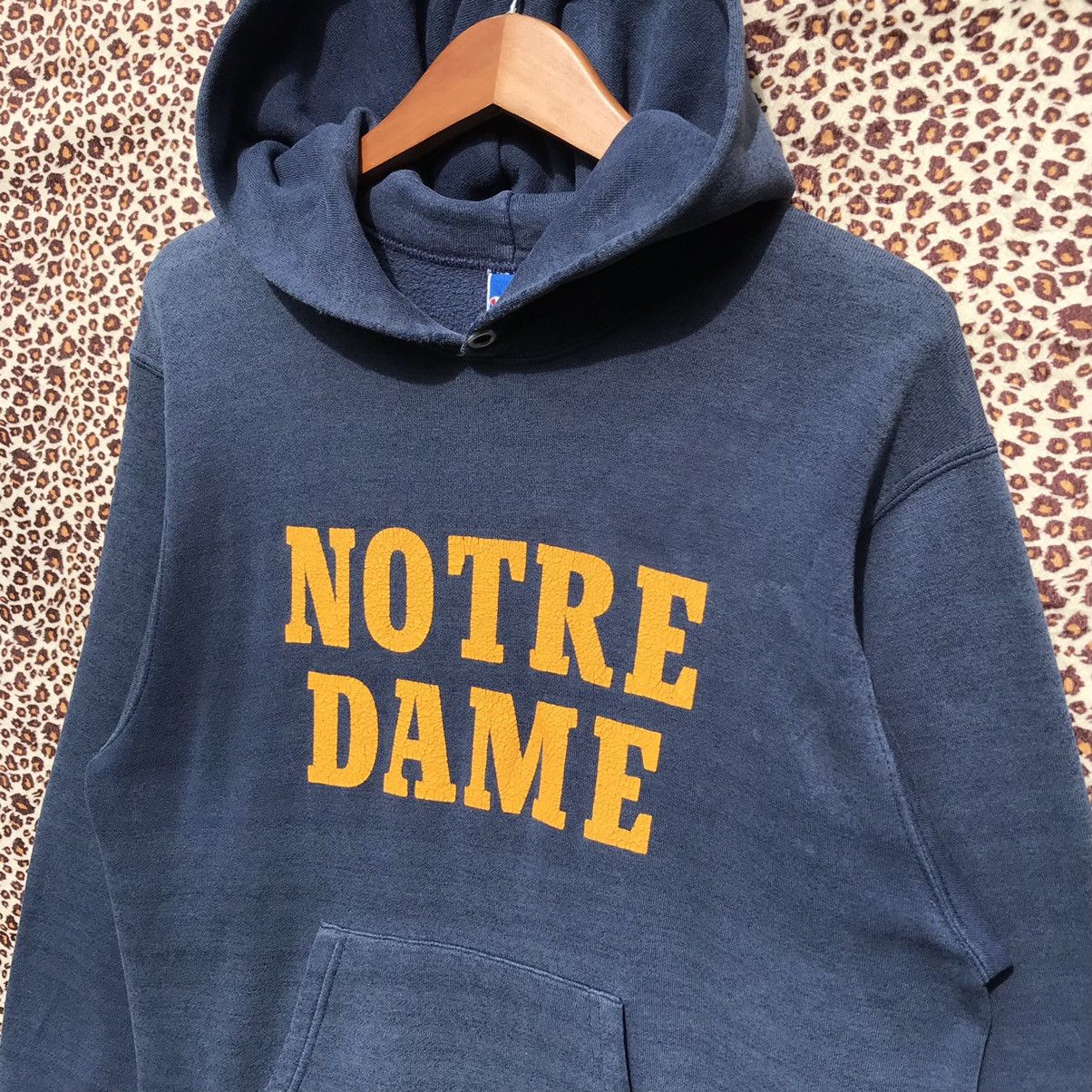 Champion × Vintage Vintage 90s Champion North Dame Hoodie SunFaded Size US L / EU 52-54 / 3 - 6 Thumbnail