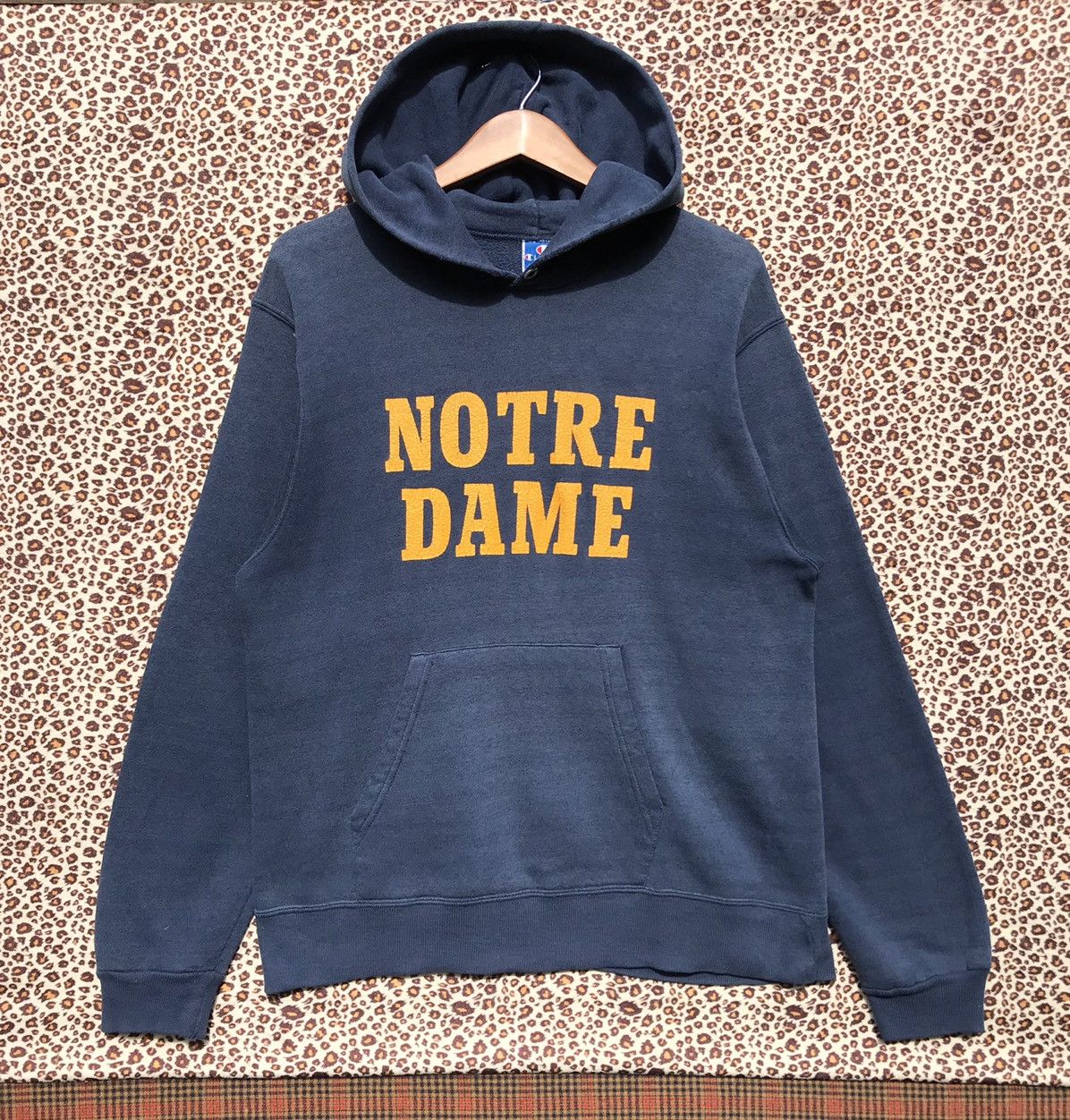 Vintage 90s Champion North Dame Hoodie SunFaded