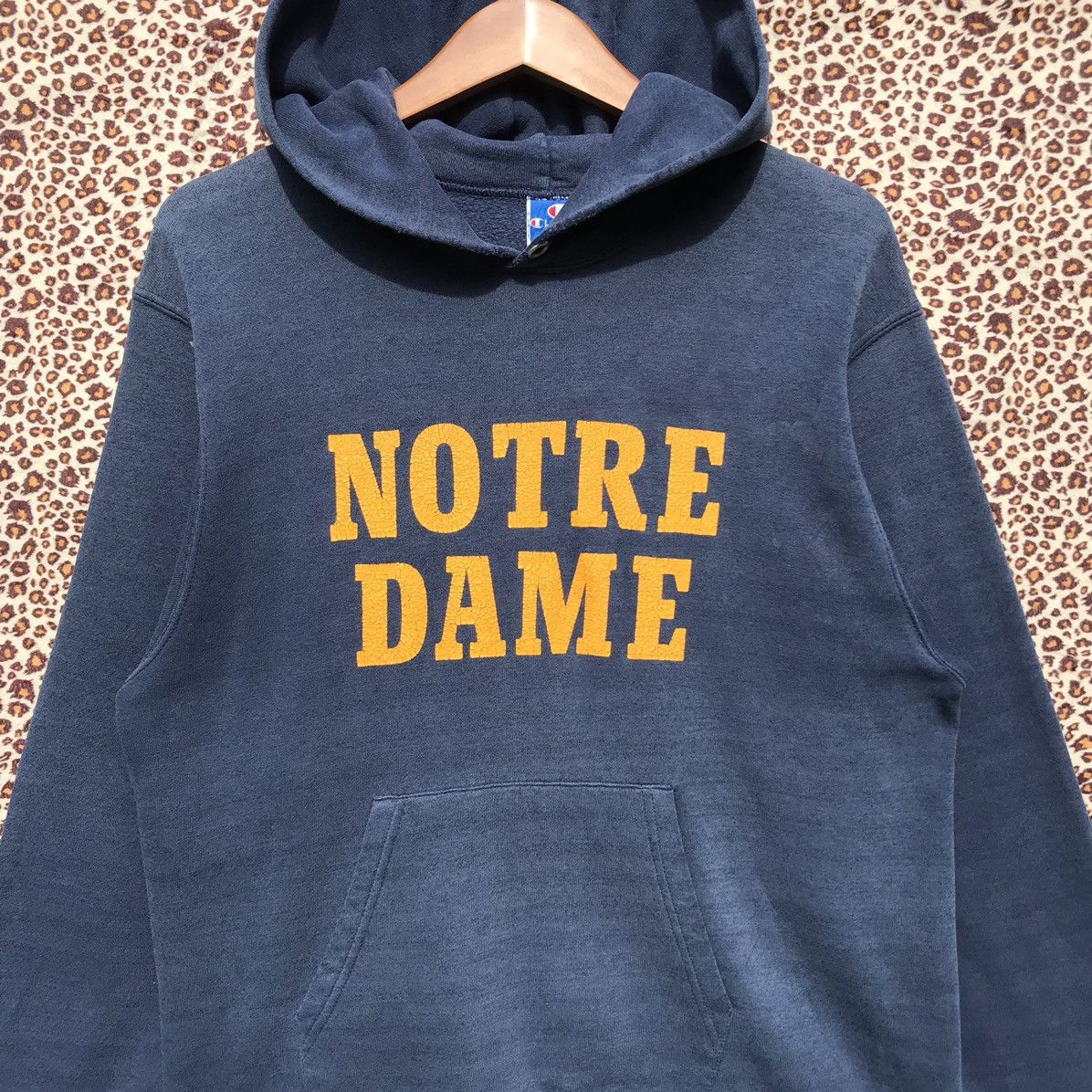 Champion × Vintage Vintage 90s Champion North Dame Hoodie SunFaded Size US L / EU 52-54 / 3 - 5 Thumbnail