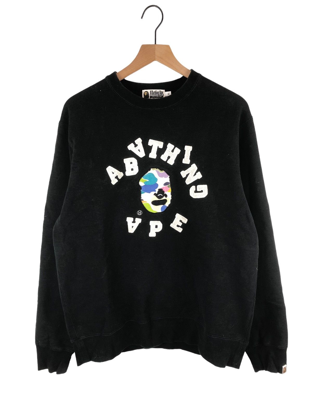 Bape Multi Camo Broken College Crewneck Size US XL / EU 56 / 4 - 1 Thumbnail