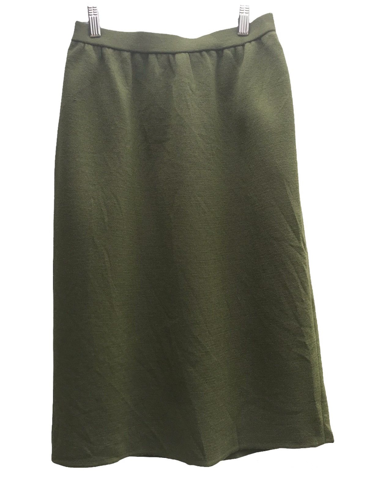 image of Vintage YVES Saint Laurent Wool Skirt Waist 23-26 in Green, Women's