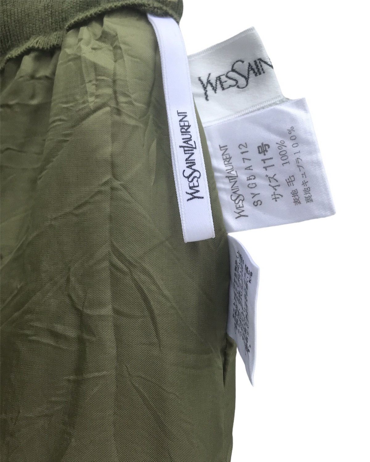 Yves Saint Laurent Vintage Yves Saint Laurent Wool Skirt Waist 23-26 Size 23" - 8 Thumbnail