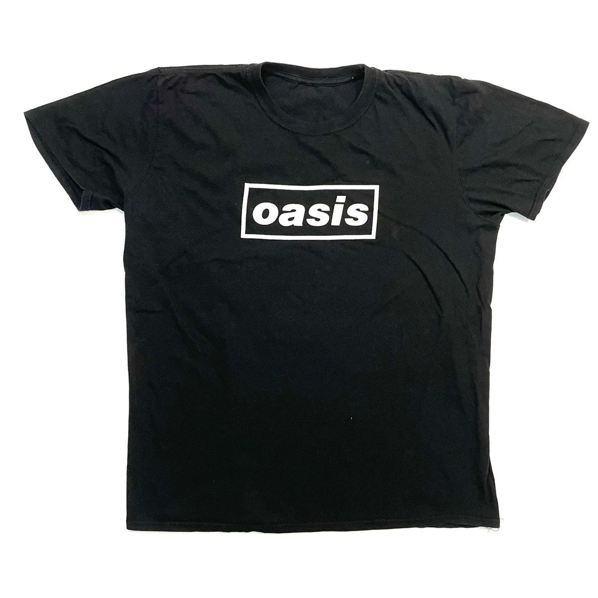 Oasis Definitely Maybe black tee T-shirt big log vintage 90s