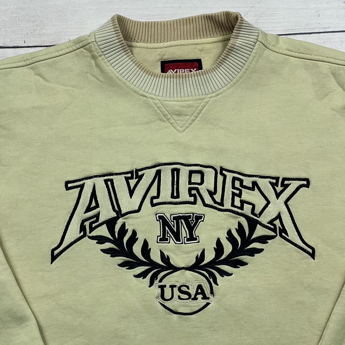 Avirex Avirex Sweatshirt Vintage Beige Embroidered Big Logo Retro Size US M / EU 48-50 / 2 - 2 Thumbnail