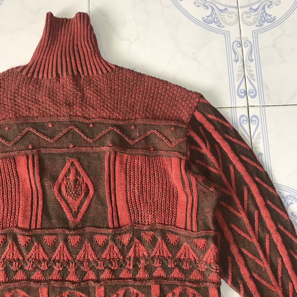 Japanese Brand Leucate Nice Cable Knit Art Style Jumper Size M / US 6-8 / IT 42-44 - 9 Thumbnail