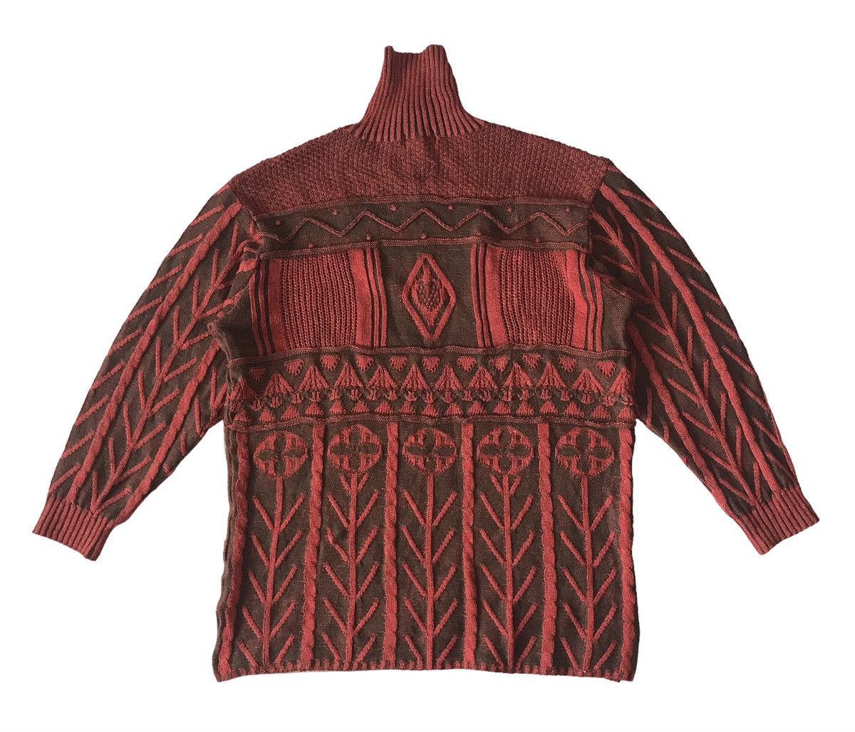 Japanese Brand Leucate Nice Cable Knit Art Style Jumper Size M / US 6-8 / IT 42-44 - 2 Thumbnail