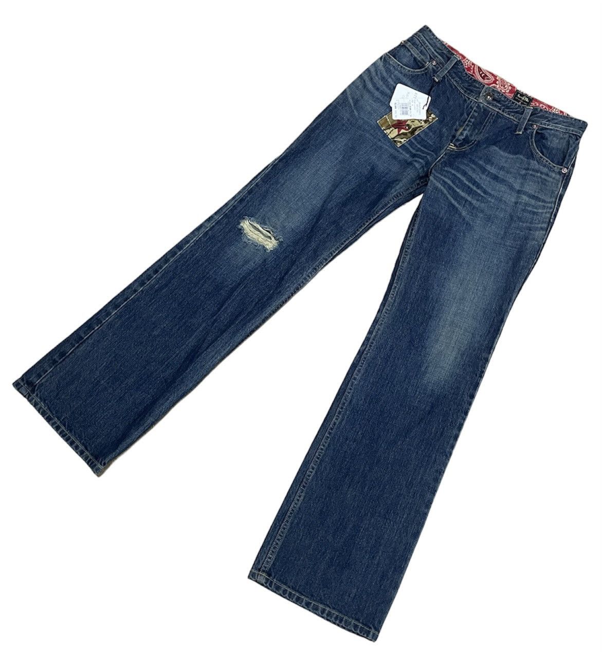 Japanese Brand × KEITAMARUYAMA Rare💥Keita Maruyama Beauty Bar Peach John Style Jeans Size 31" - 4 Thumbnail