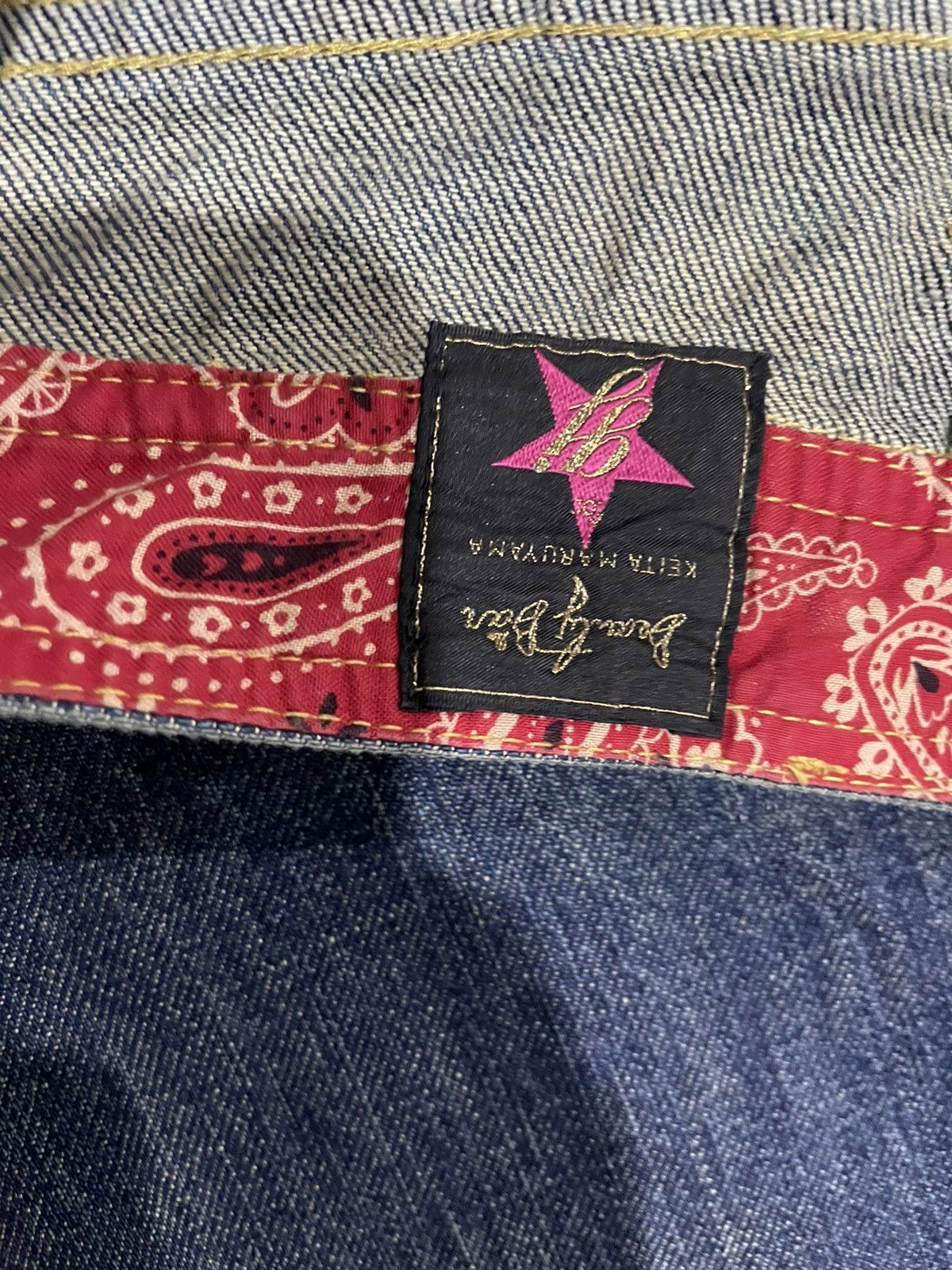 Japanese Brand × KEITAMARUYAMA Rare💥Keita Maruyama Beauty Bar Peach John Style Jeans Size 31" - 14 Thumbnail