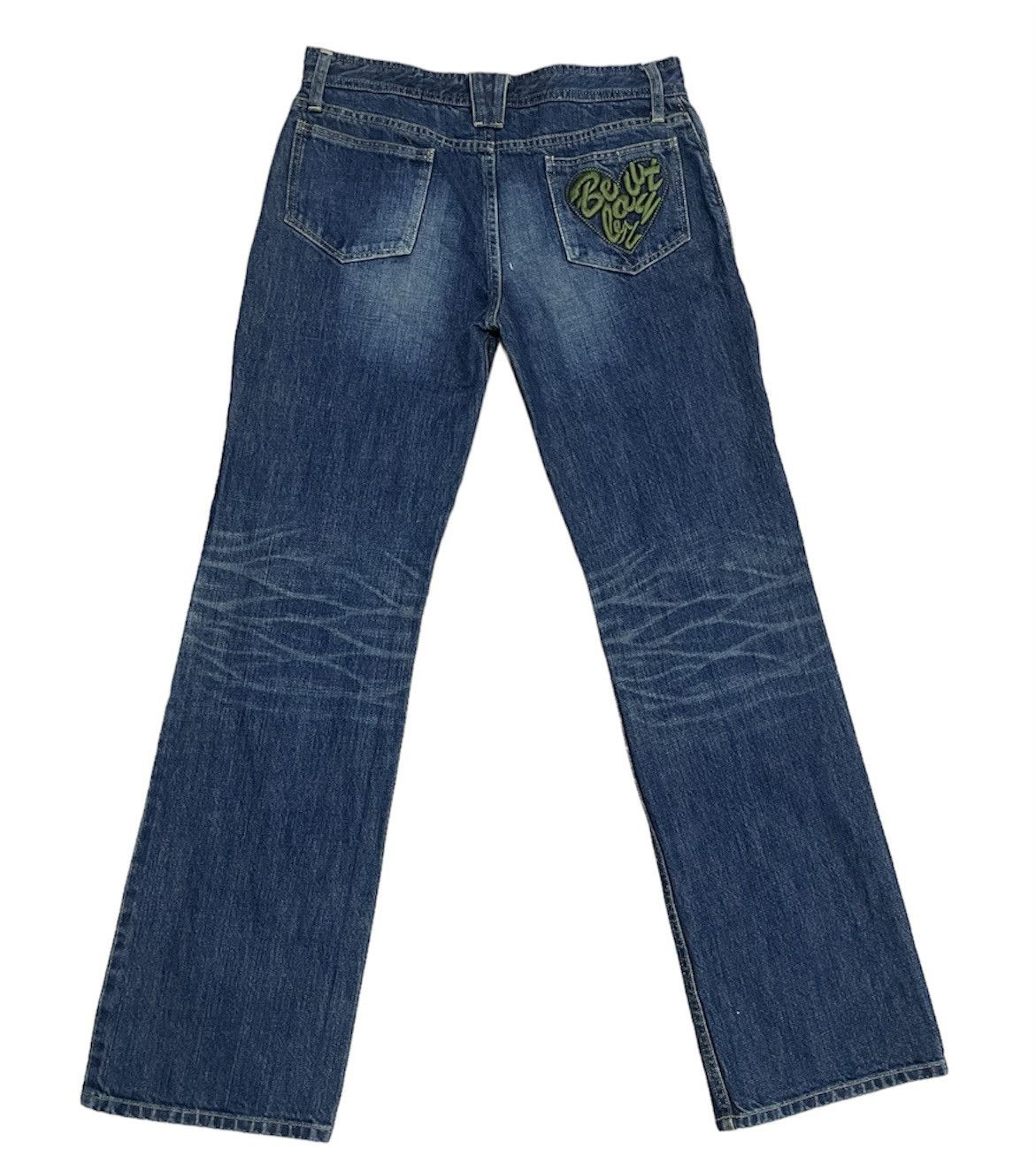 Japanese Brand × KEITAMARUYAMA Rare💥Keita Maruyama Beauty Bar Peach John Style Jeans Size 31" - 2 Thumbnail