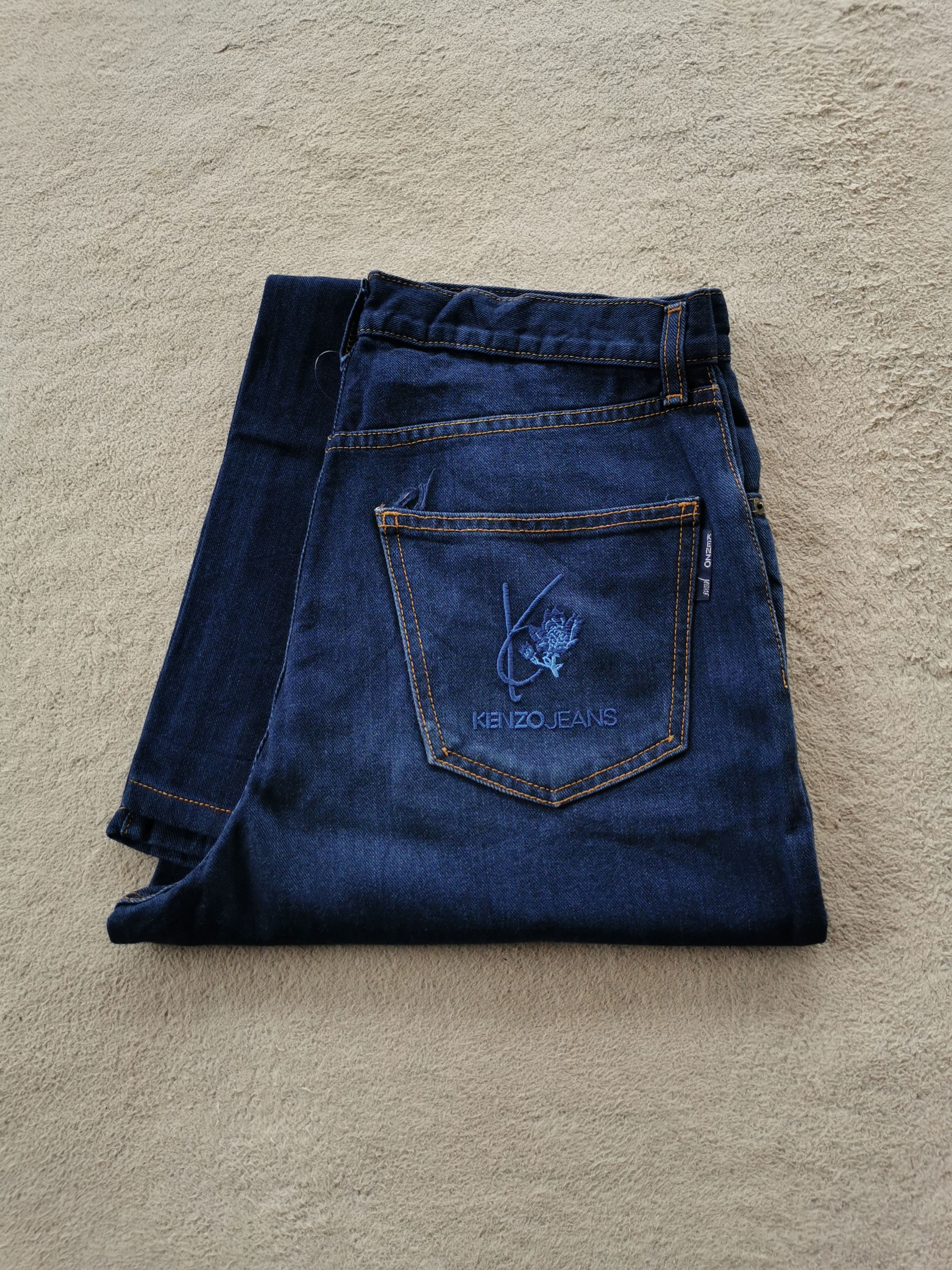 Japanese Brand Vintage Kenzo Japan Blue Jeans Size US 31 - 3 Thumbnail