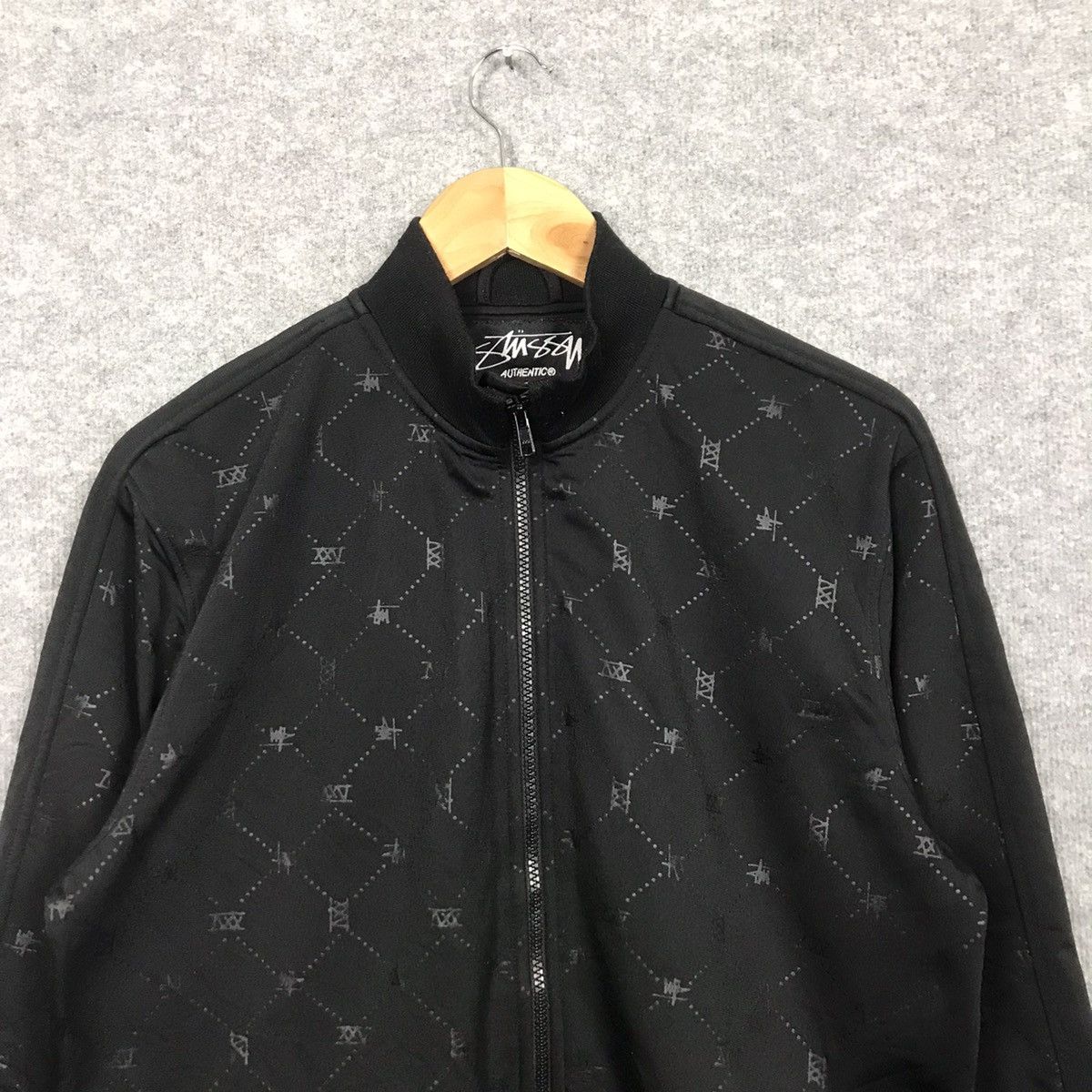 Stussy × Vintage VINTAGE STUSSY BLACK SWETER ZIPPIER JACKET Size US S / EU 44-46 / 1 - 2 Thumbnail